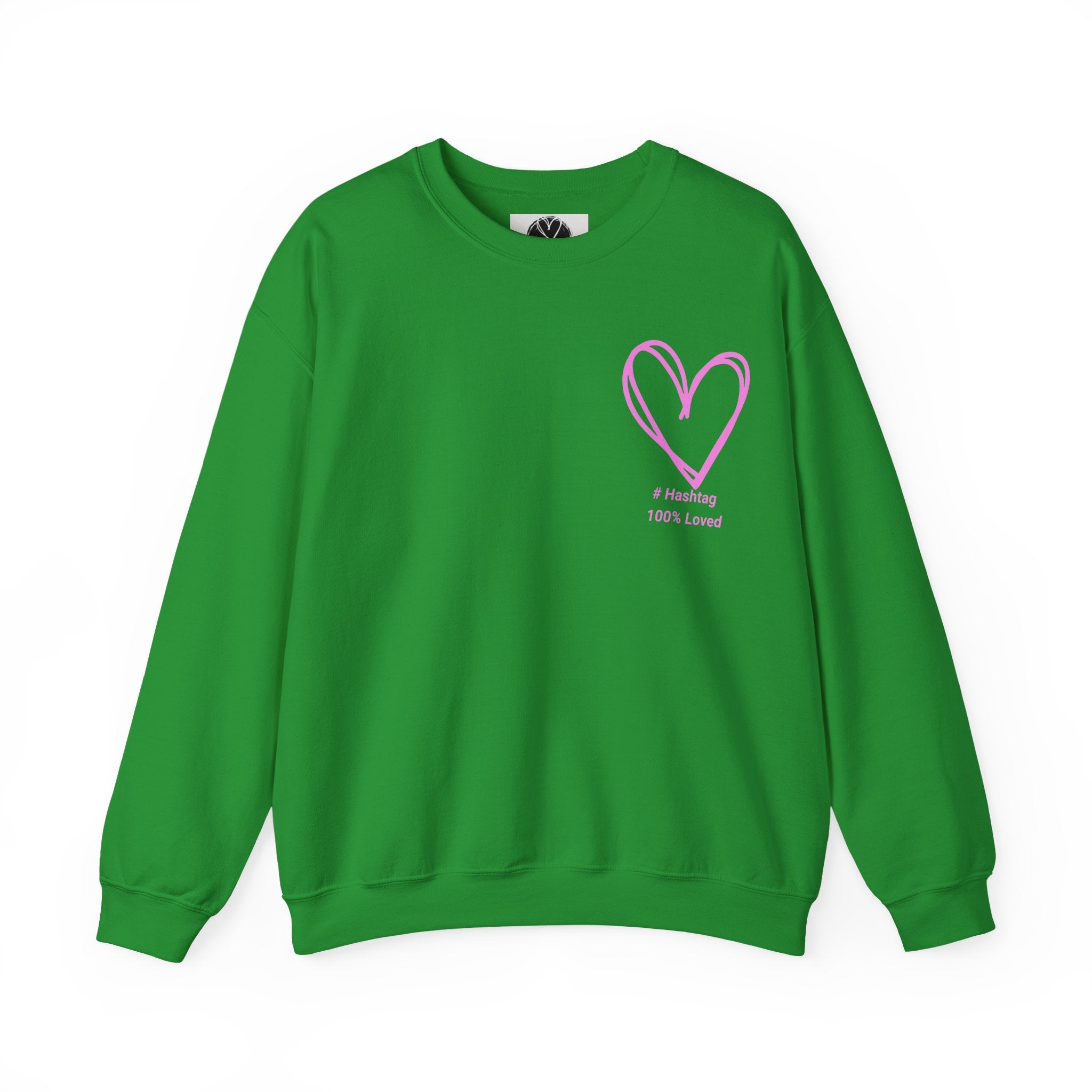 Crewneck Sweatshirt — Pink Heart 'I Choose Me' Minimal Self-Love Design