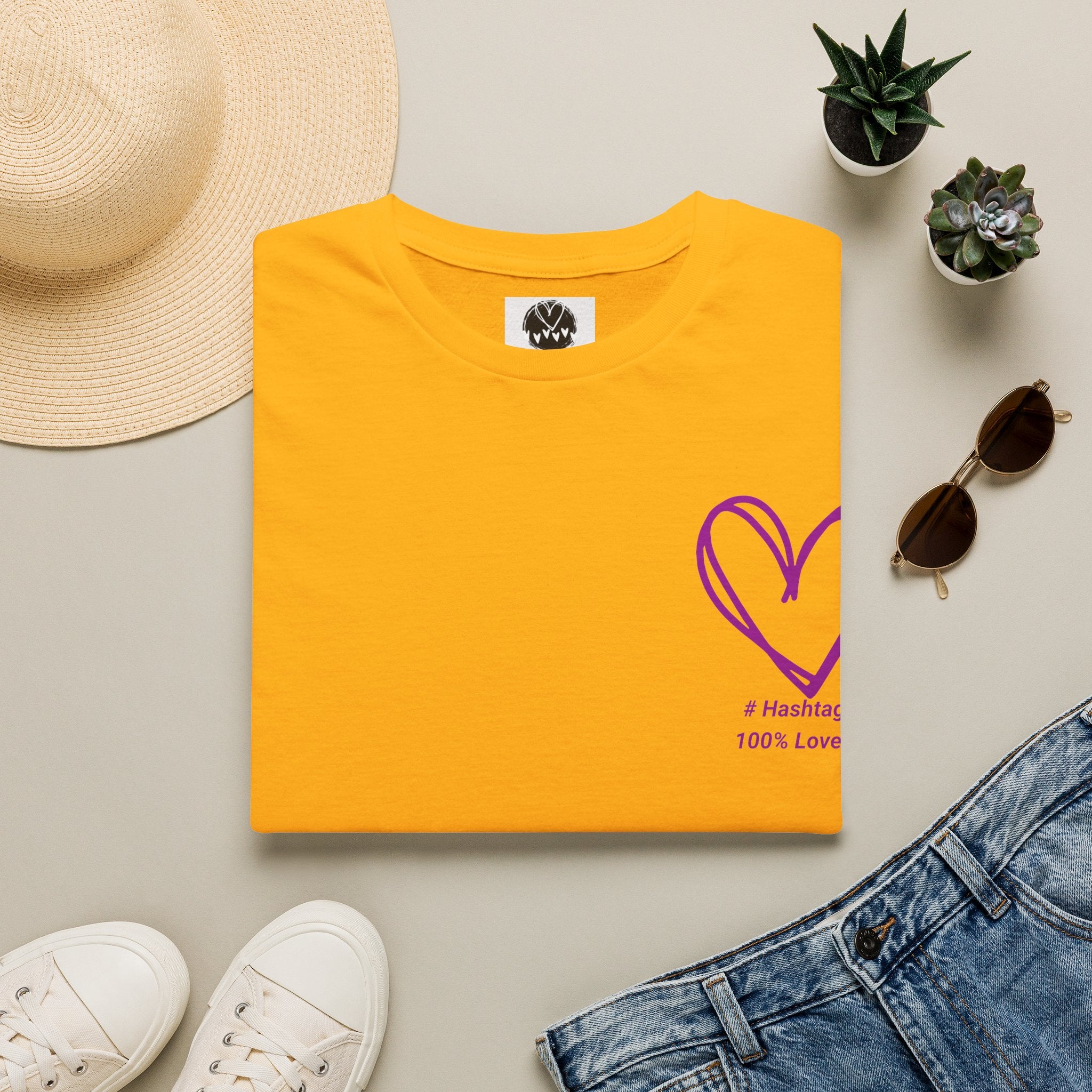 Purple Heart Tee | 100% Love Chest Design | Heart2Heart