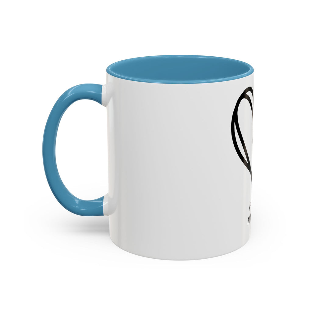 "Pure Love" Ceramic Mug — Black Sketch Heart (11oz & 15oz)