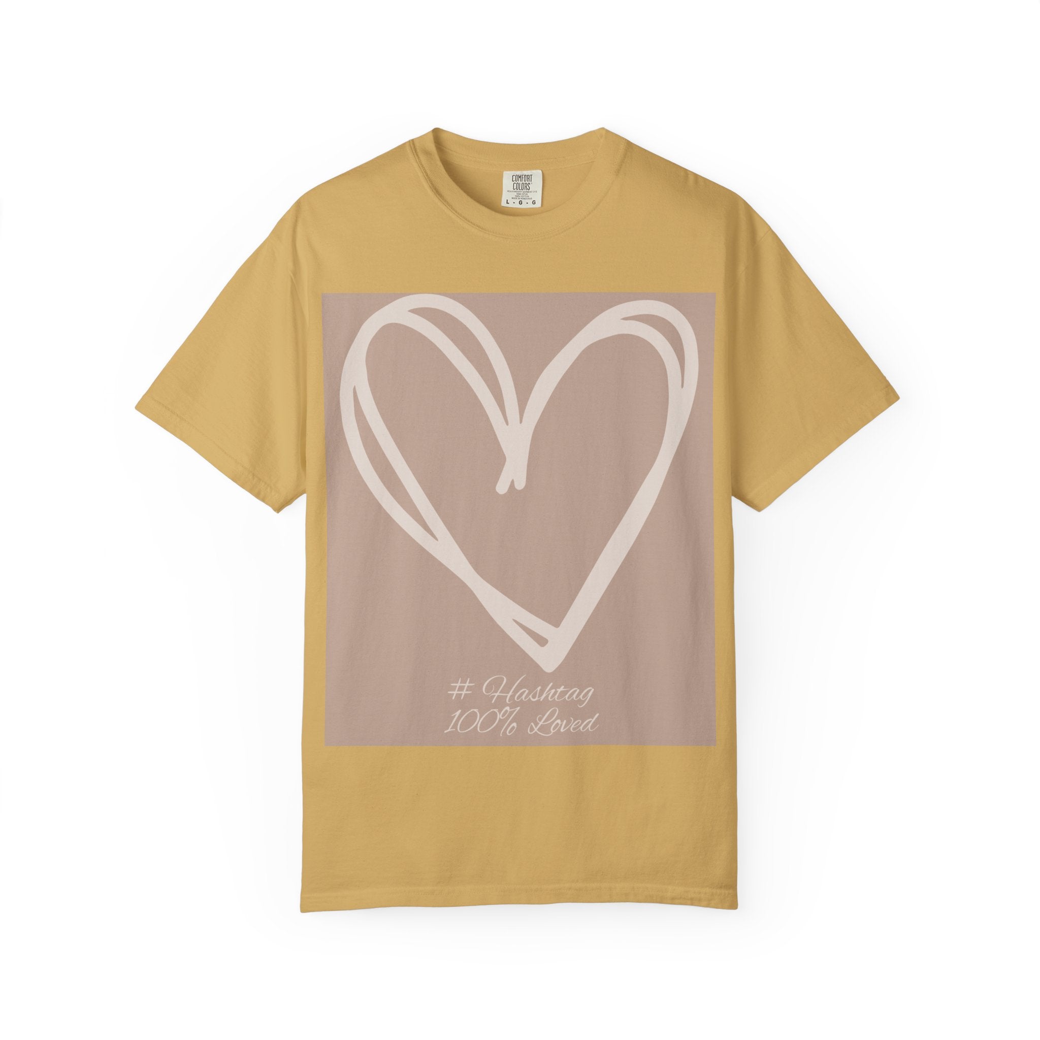 Hand-drawn Heart Tee | Heart Graphic T-Shirt, Minimal Neutral Design