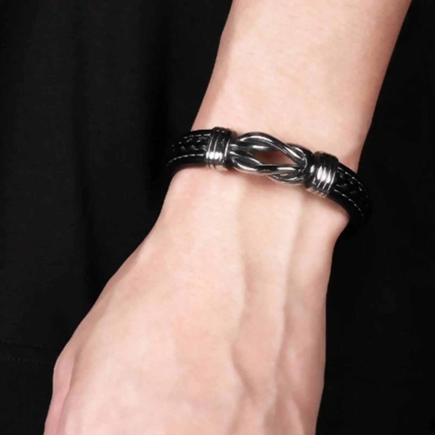 Braided Leather Bracelet To My Son & Grandson Never Forget gow much I Love You Bracelet for Men Perfect Gifts