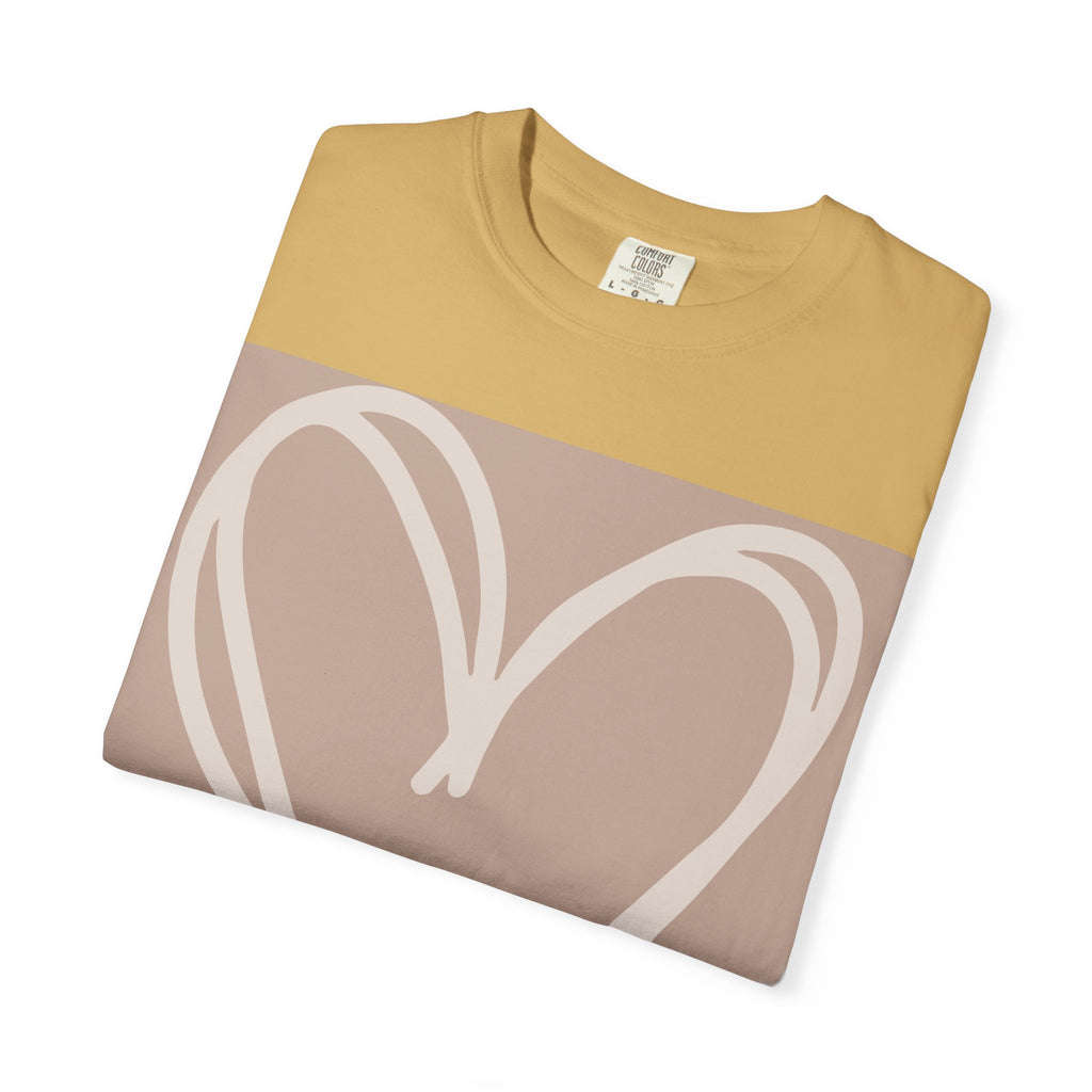 Hand-drawn Heart Tee | Heart Graphic T-Shirt, Minimal Neutral Design