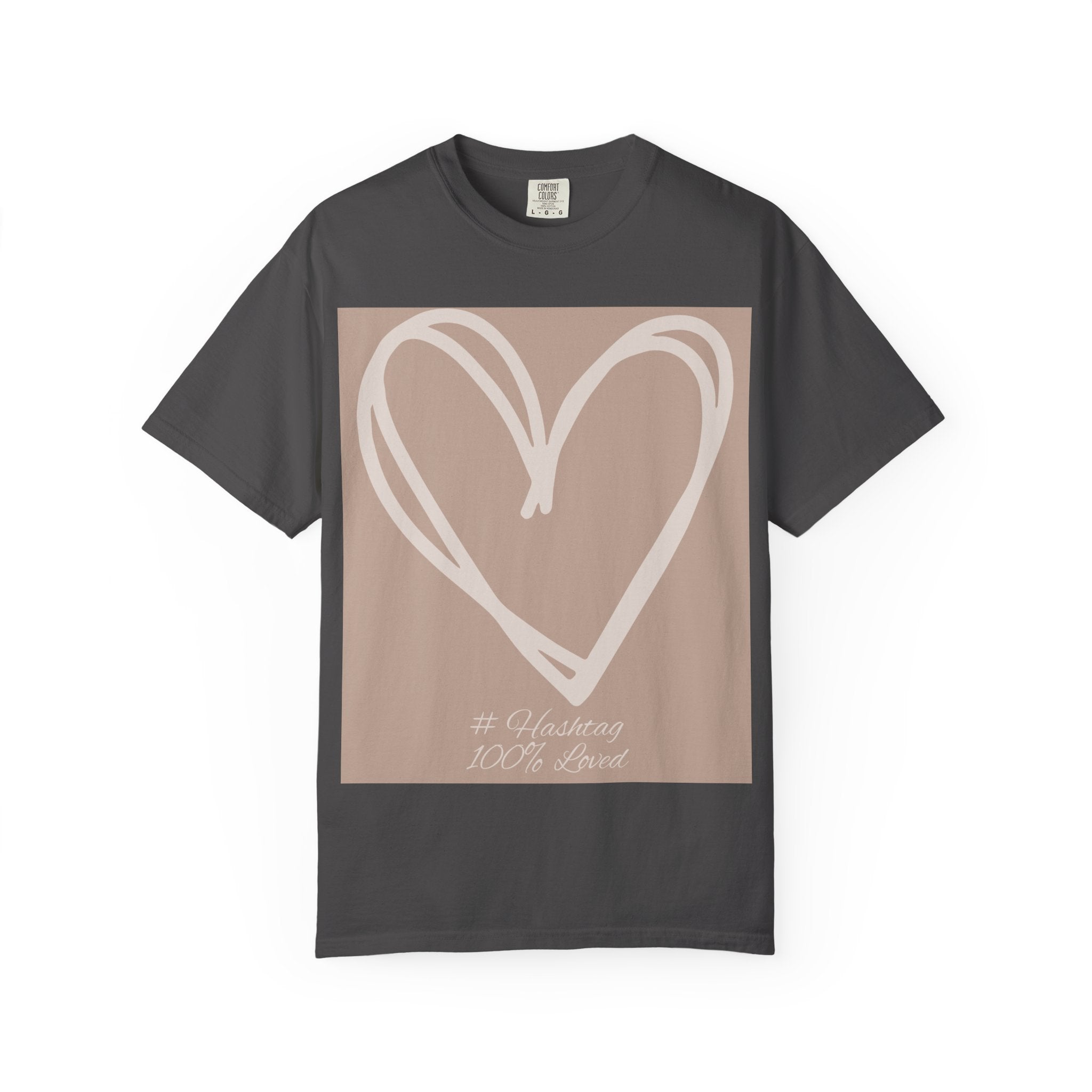 Hand-drawn Heart Tee | Heart Graphic T-Shirt, Minimal Neutral Design