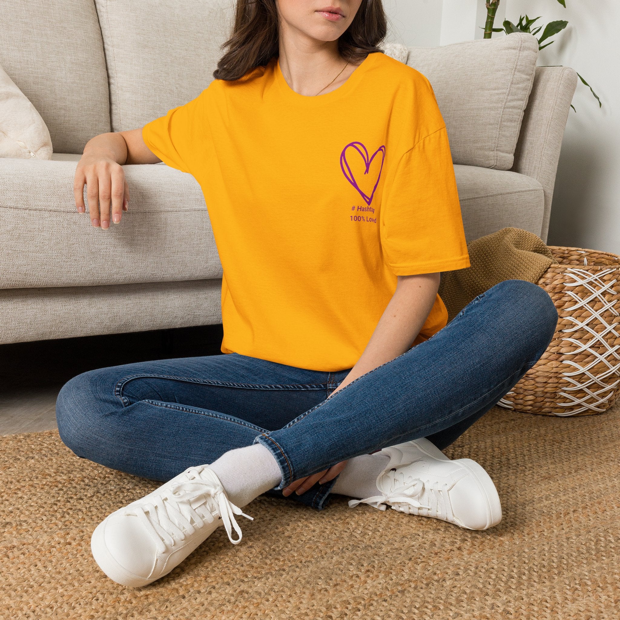 Purple Heart Tee | 100% Love Chest Design | Heart2Heart
