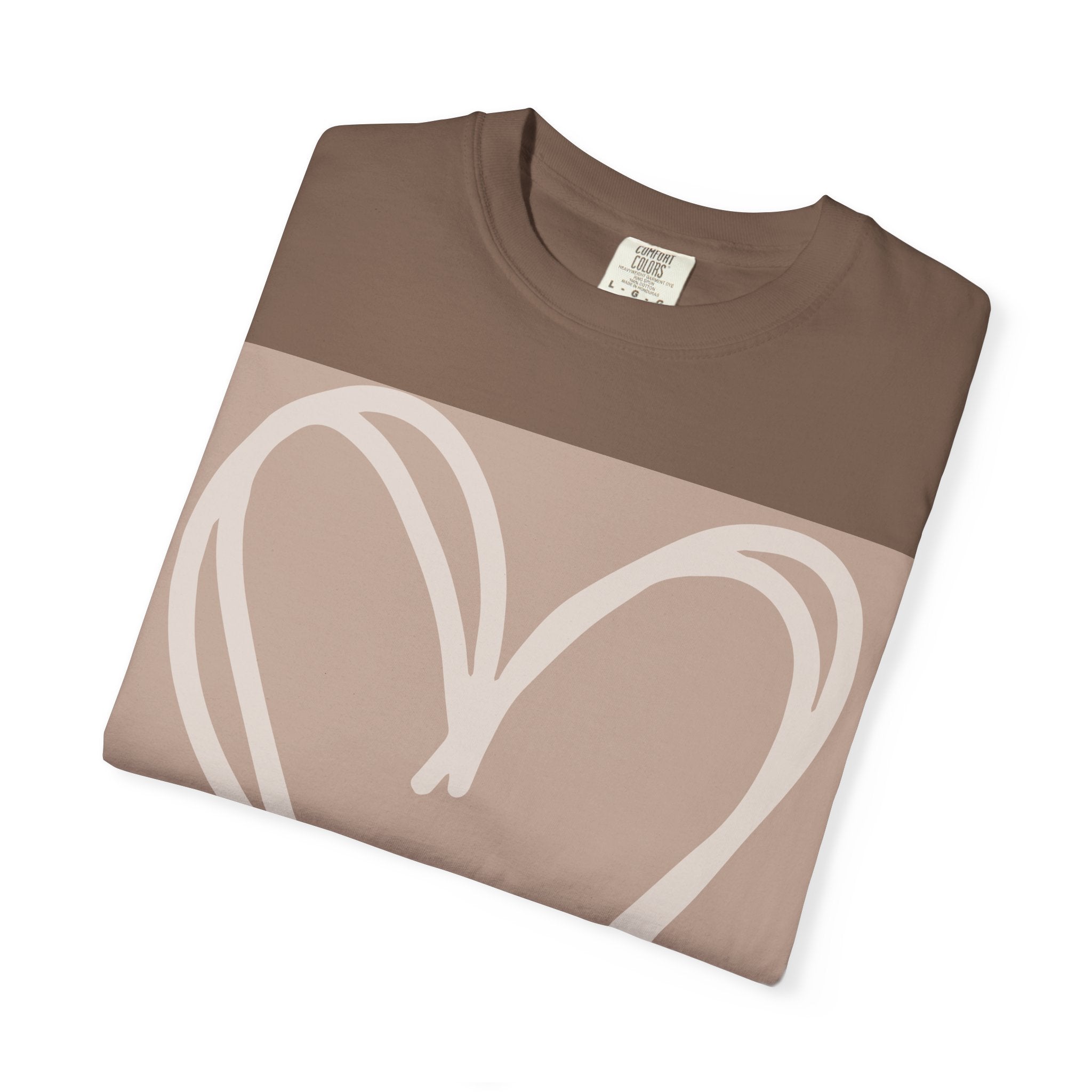 Hand-drawn Heart Tee | Heart Graphic T-Shirt, Minimal Neutral Design