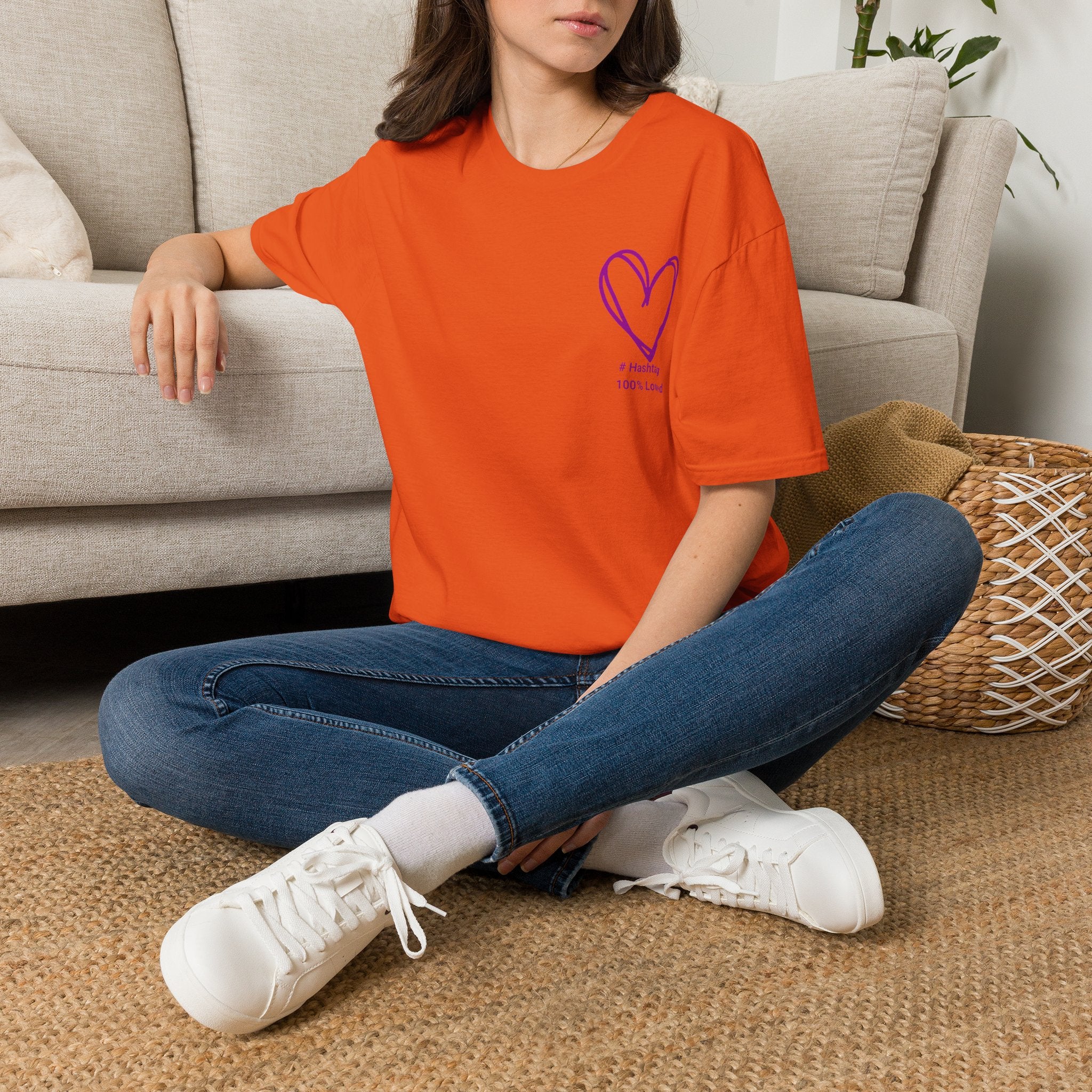 Purple Heart Tee | 100% Love Chest Design | Heart2Heart