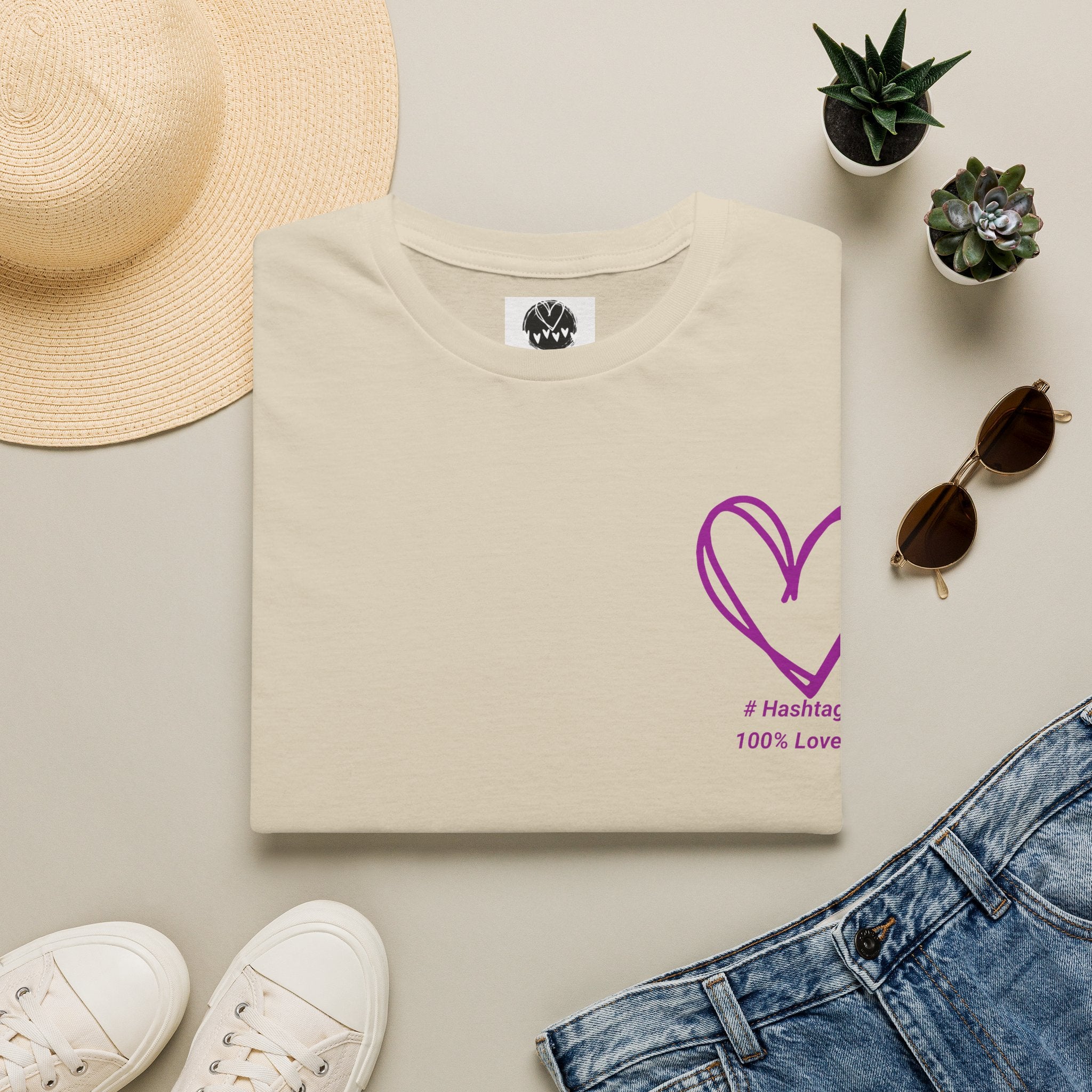 Purple Heart Tee | 100% Love Chest Design | Heart2Heart