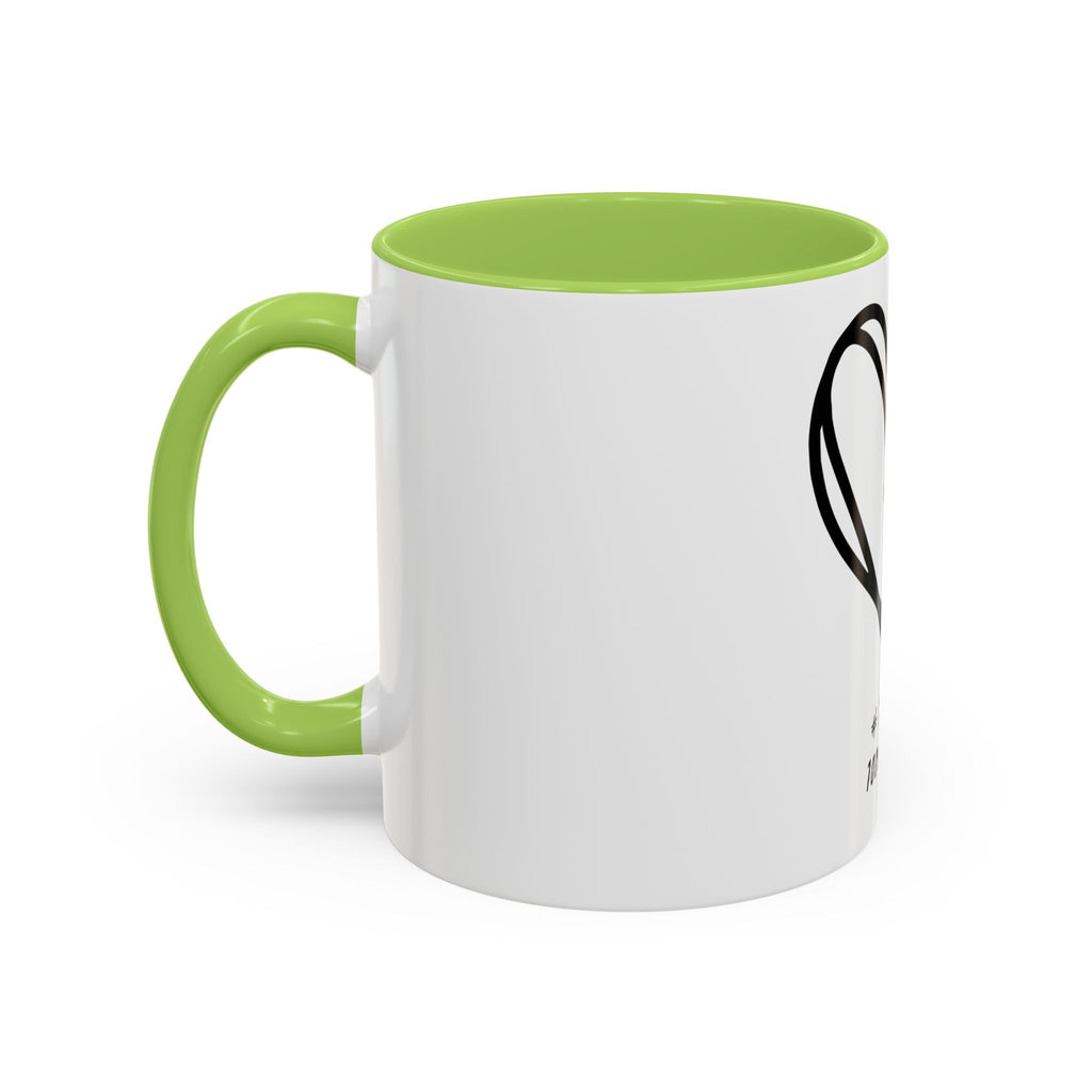 "Pure Love" Ceramic Mug — Black Sketch Heart (11oz & 15oz)