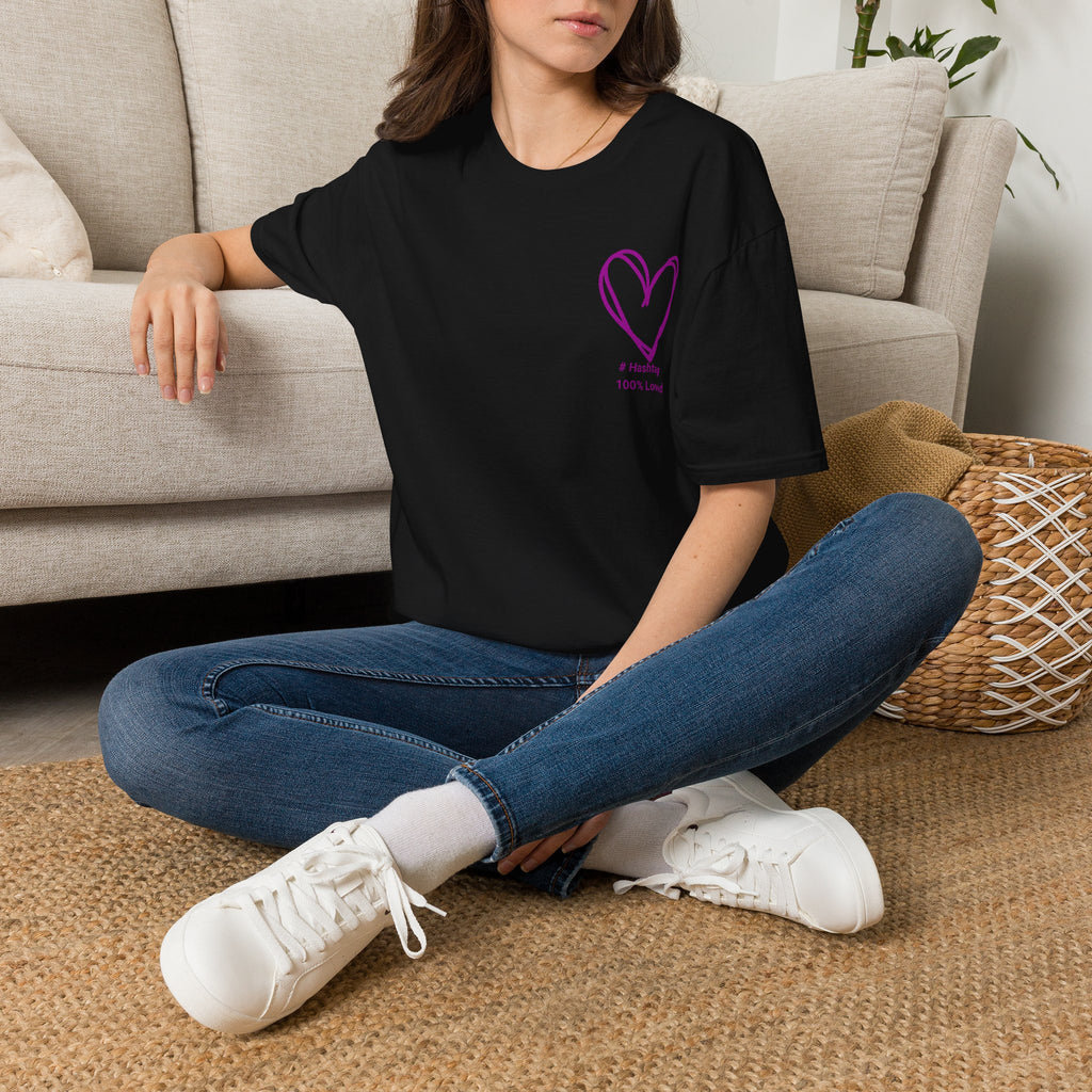 Purple Heart Tee | 100% Love Chest Design | Heart2Heart