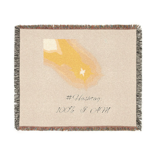 Abstract Sunrise Illustration Woven Blanket | Cozy Throw with Fringe