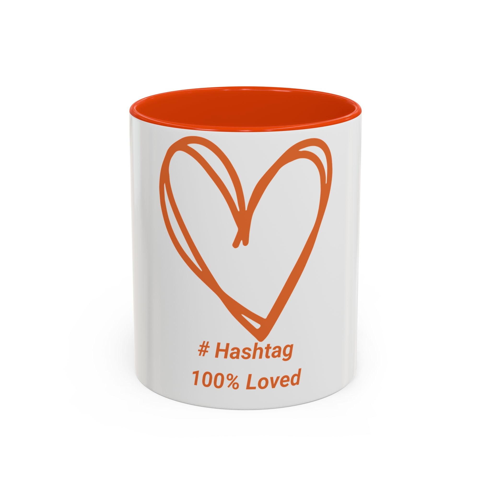 "Warm Your Soul" Ceramic Mug — Orange Heart Accent (11oz & 15oz)