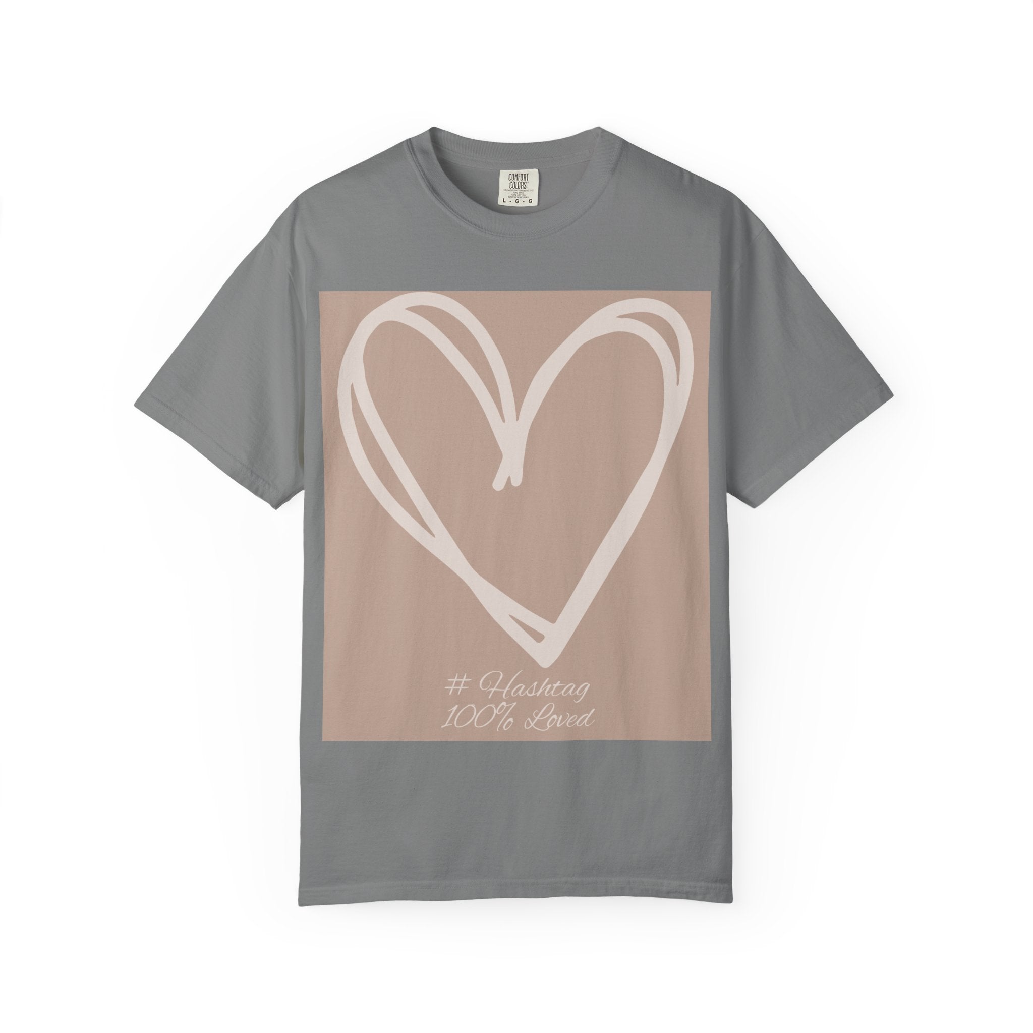 Hand-drawn Heart Tee | Heart Graphic T-Shirt, Minimal Neutral Design
