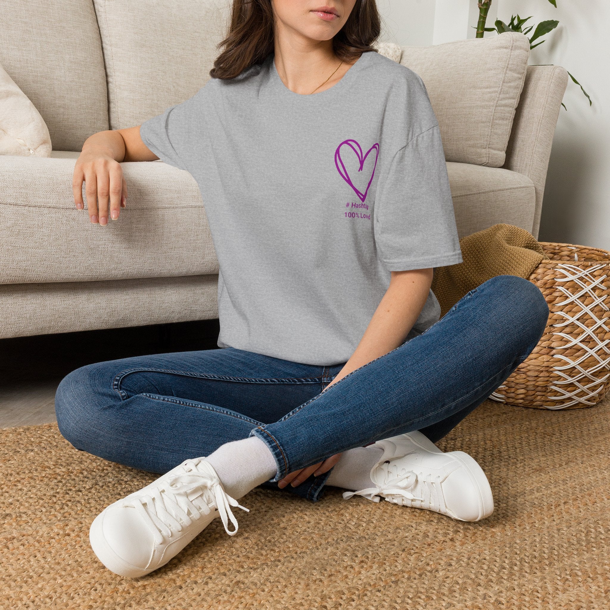 Purple Heart Tee | 100% Love Chest Design | Heart2Heart