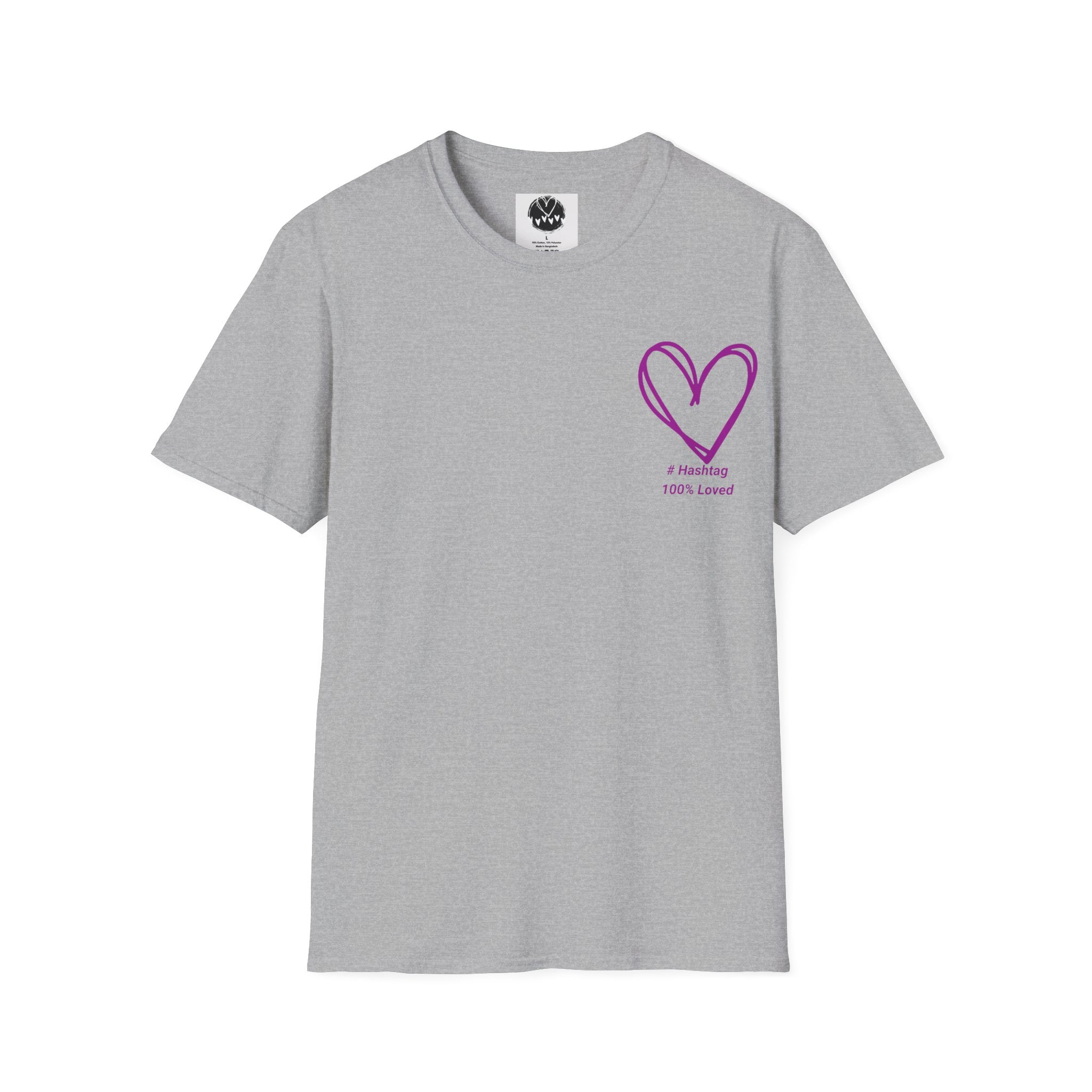 Purple Heart Tee | 100% Love Chest Design | Heart2Heart