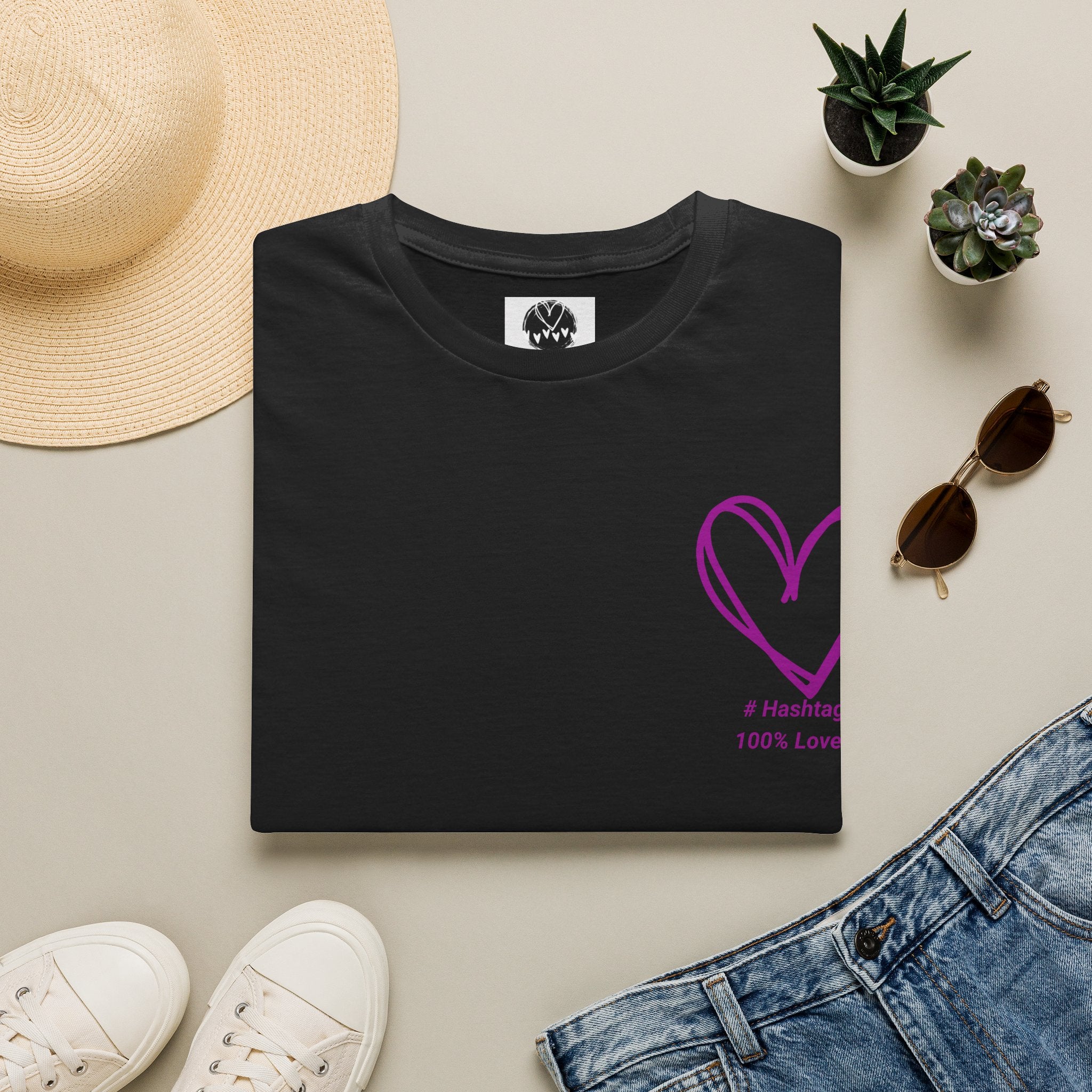 Purple Heart Tee | 100% Love Chest Design | Heart2Heart