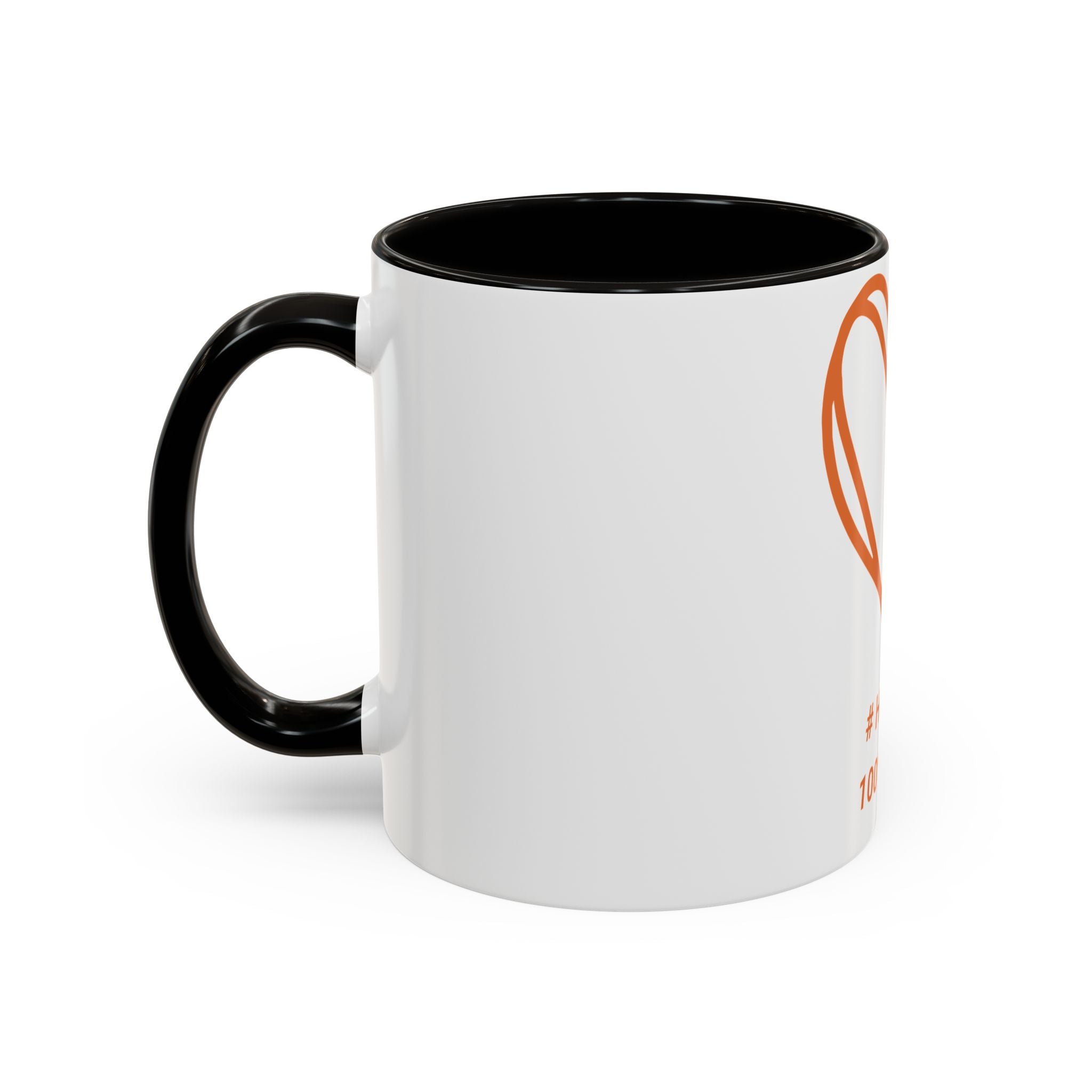 "Warm Your Soul" Ceramic Mug — Orange Heart Accent (11oz & 15oz)