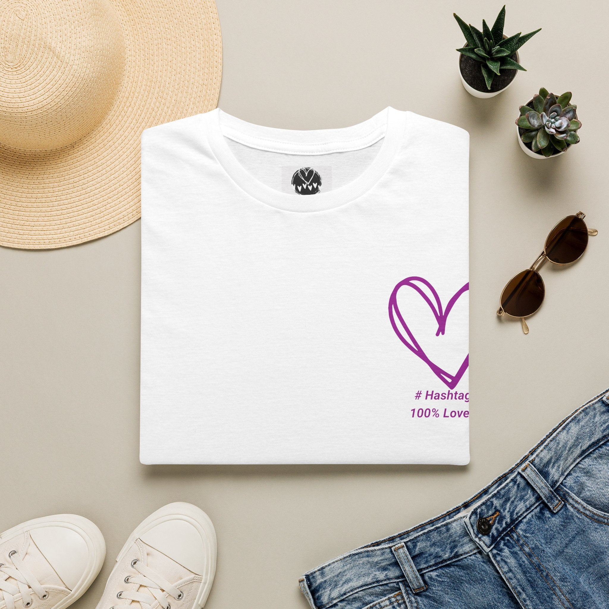 Purple Heart Tee | 100% Love Chest Design | Heart2Heart