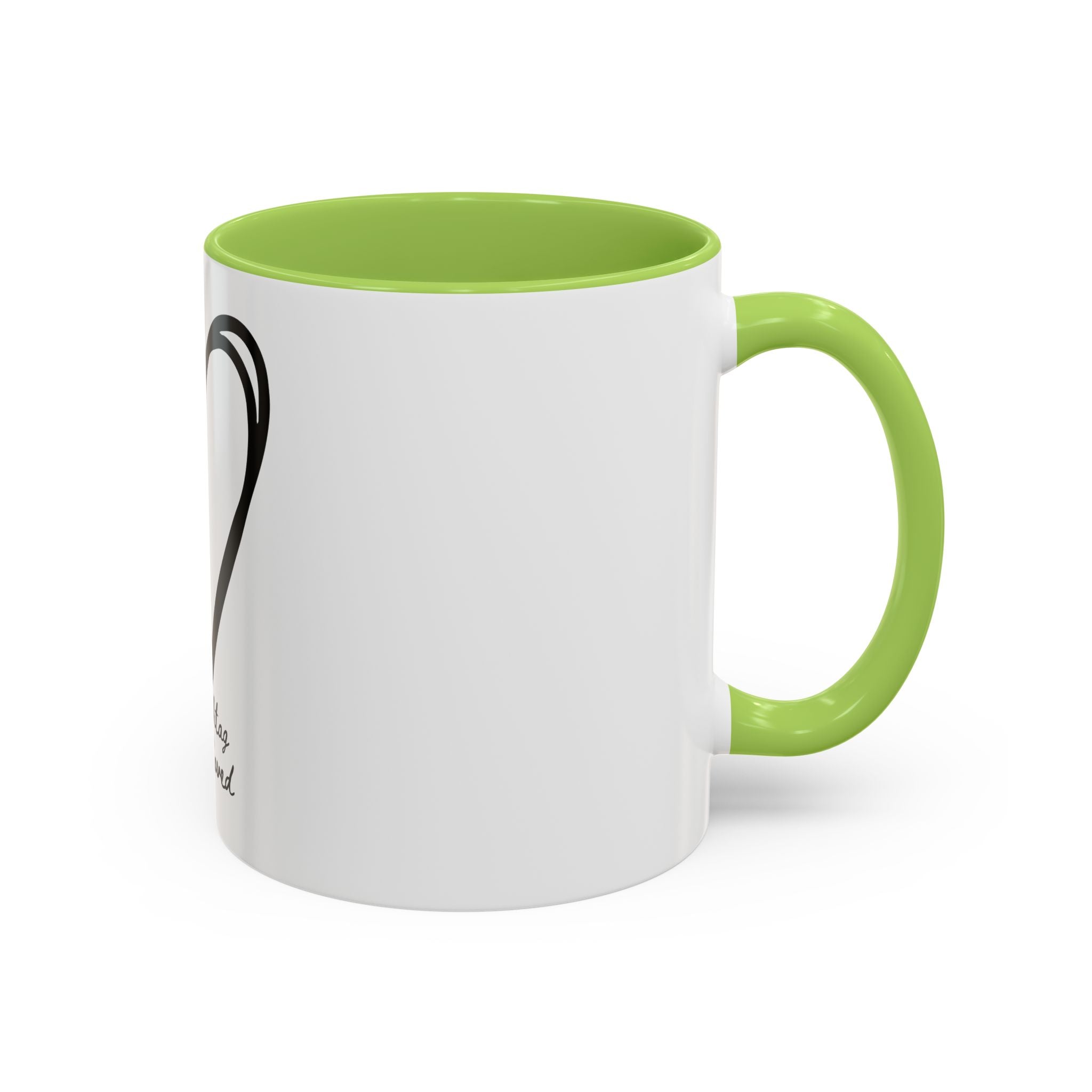 "Pure Love" Ceramic Mug — Black Sketch Heart (11oz & 15oz)