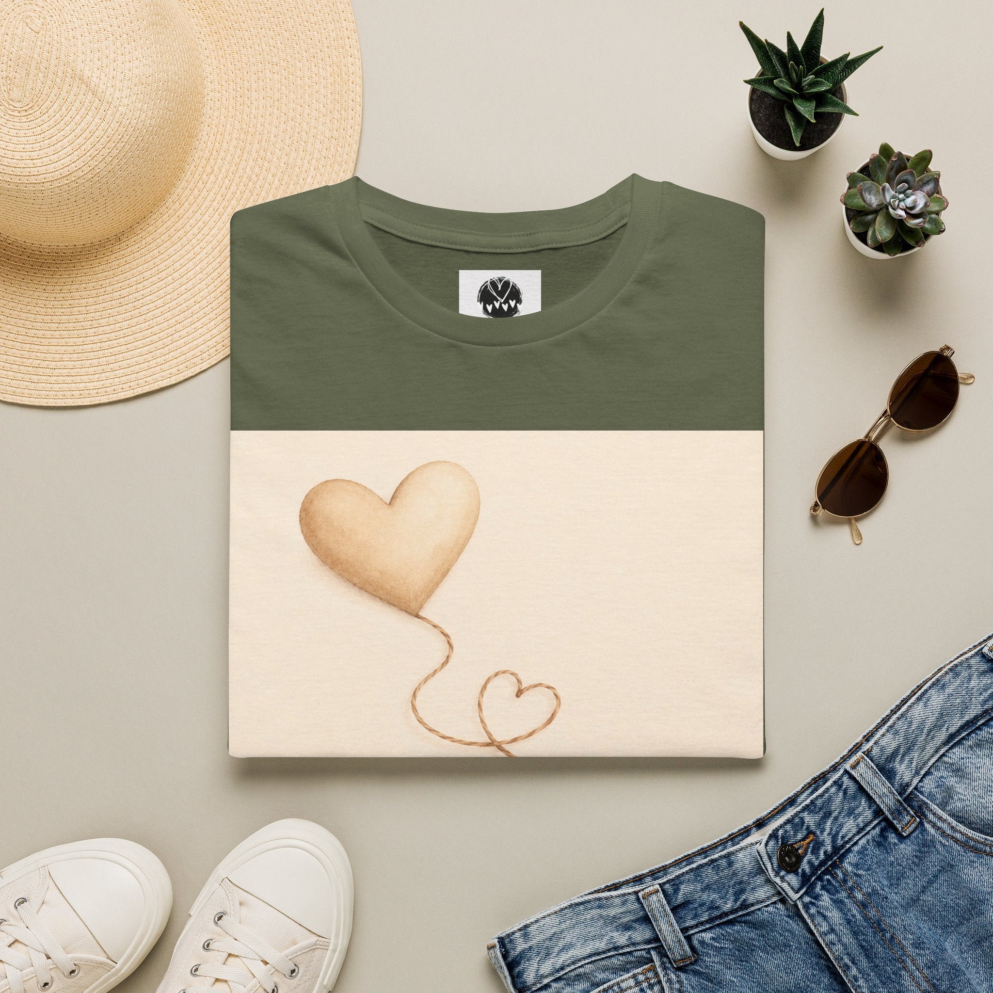 Connected Hearts Tee | Love Balloon Illustration | Heart2Heart