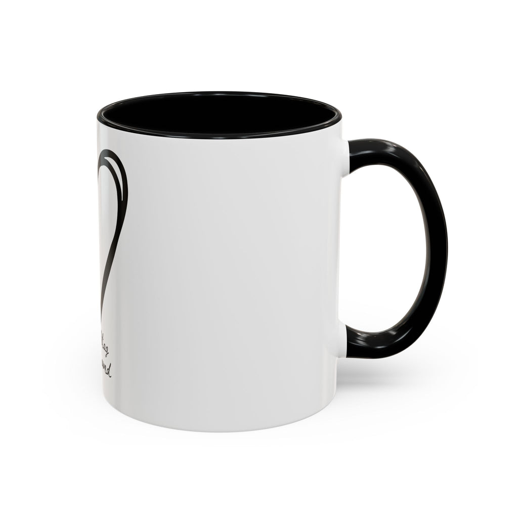"Pure Love" Ceramic Mug — Black Sketch Heart (11oz & 15oz)