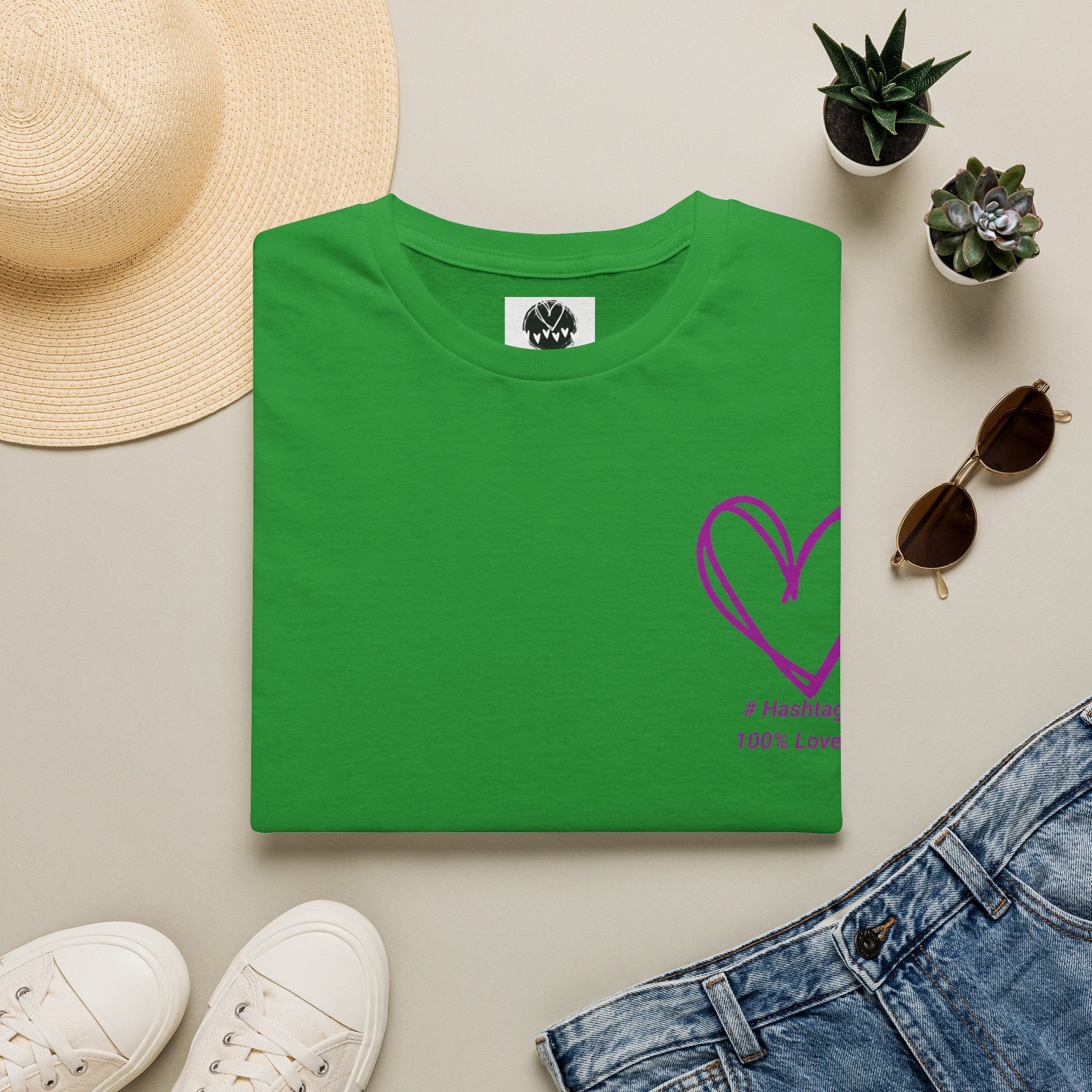 Purple Heart Tee | 100% Love Chest Design | Heart2Heart