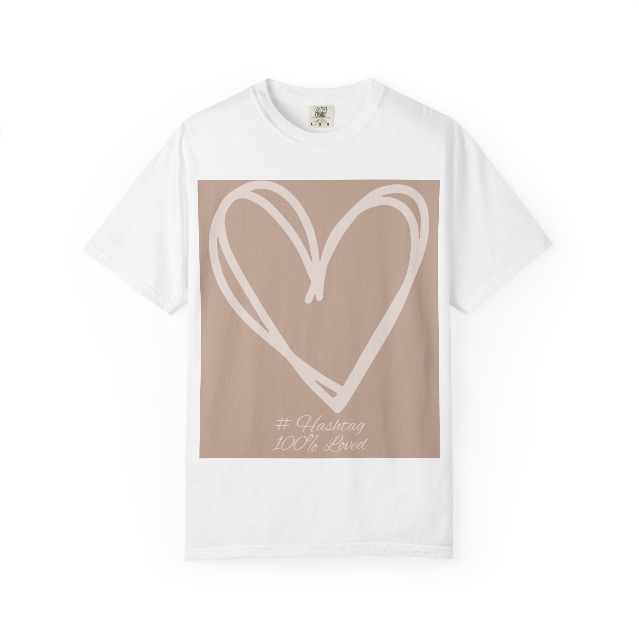 Hand-drawn Heart Tee | Heart Graphic T-Shirt, Minimal Neutral Design
