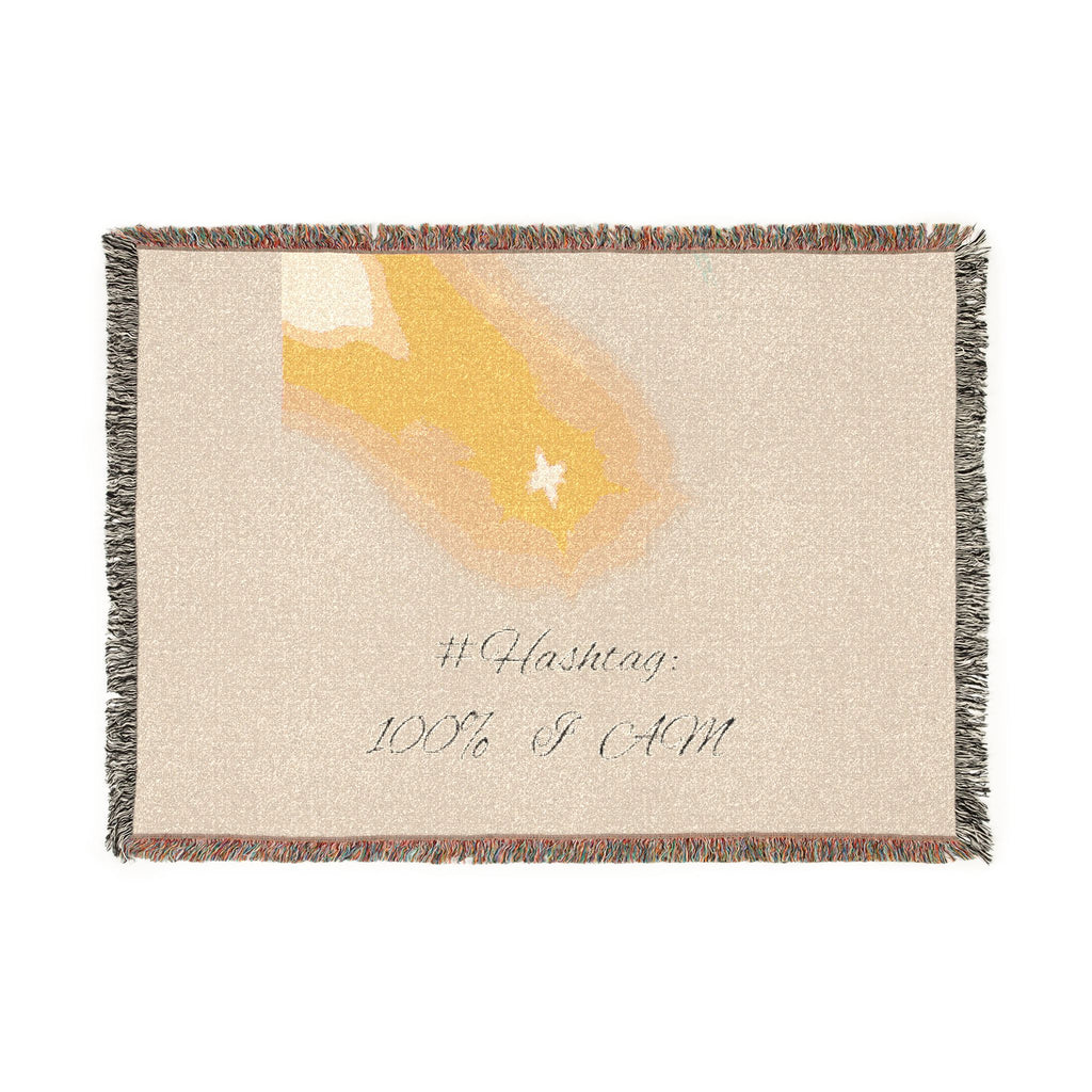 Abstract Sunrise Illustration Woven Blanket | Cozy Throw with Fringe