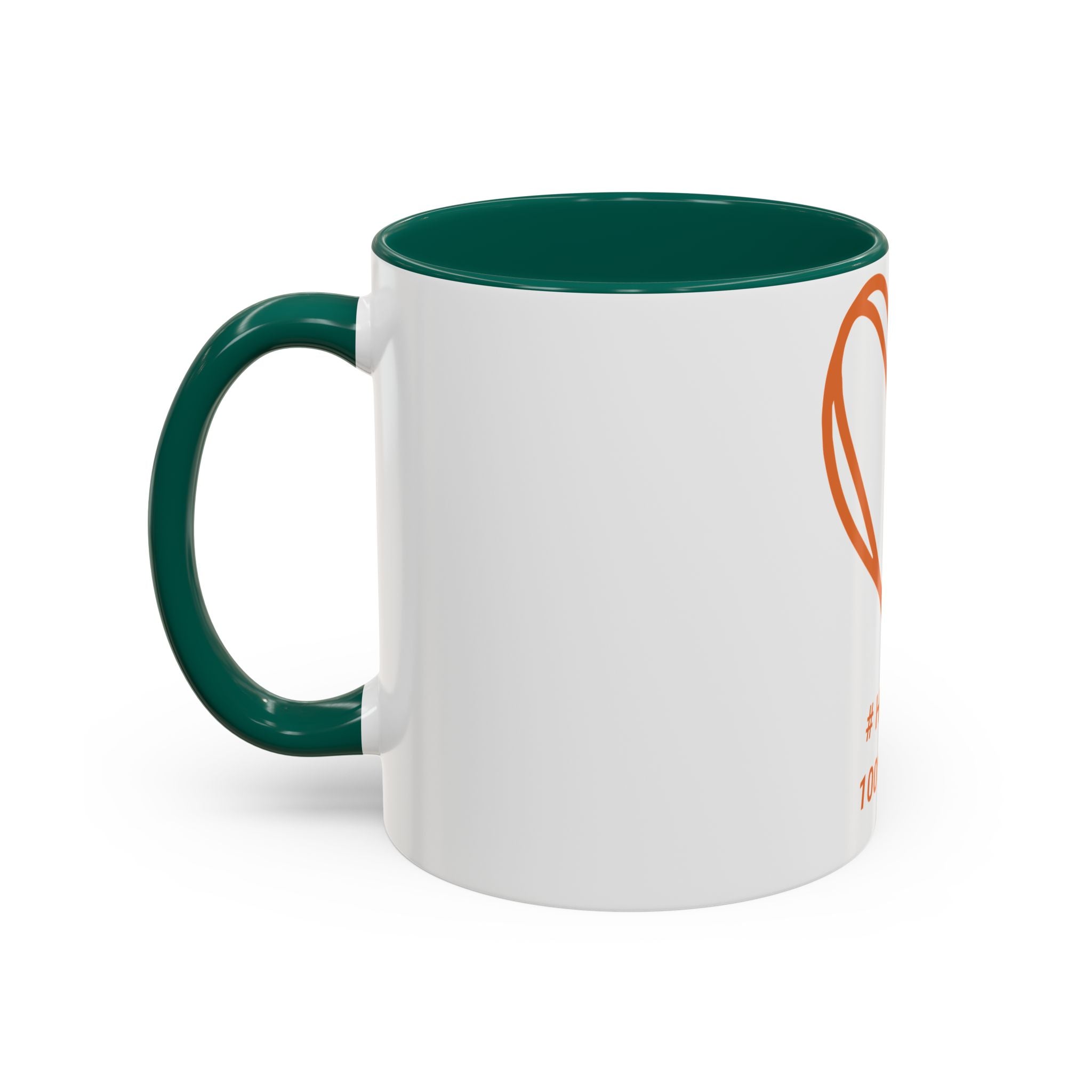 "Warm Your Soul" Ceramic Mug — Orange Heart Accent (11oz & 15oz)