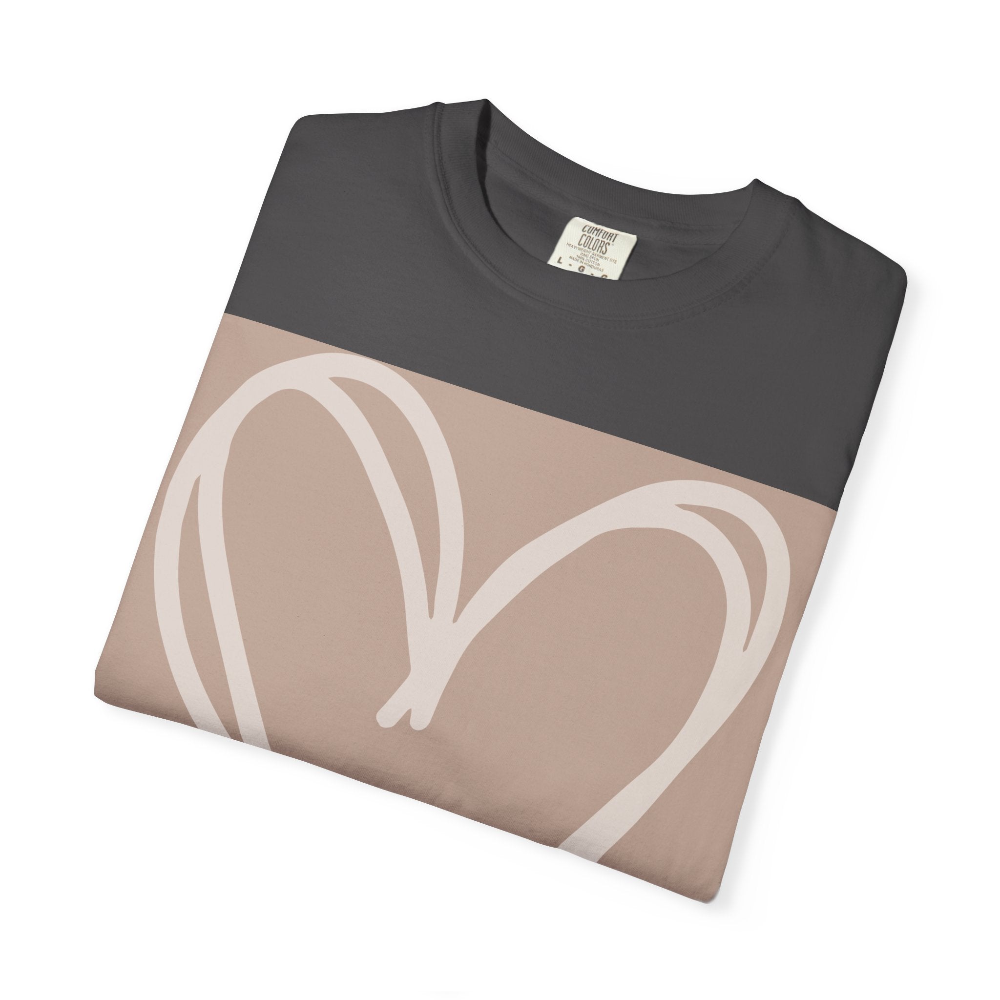 Hand-drawn Heart Tee | Heart Graphic T-Shirt, Minimal Neutral Design