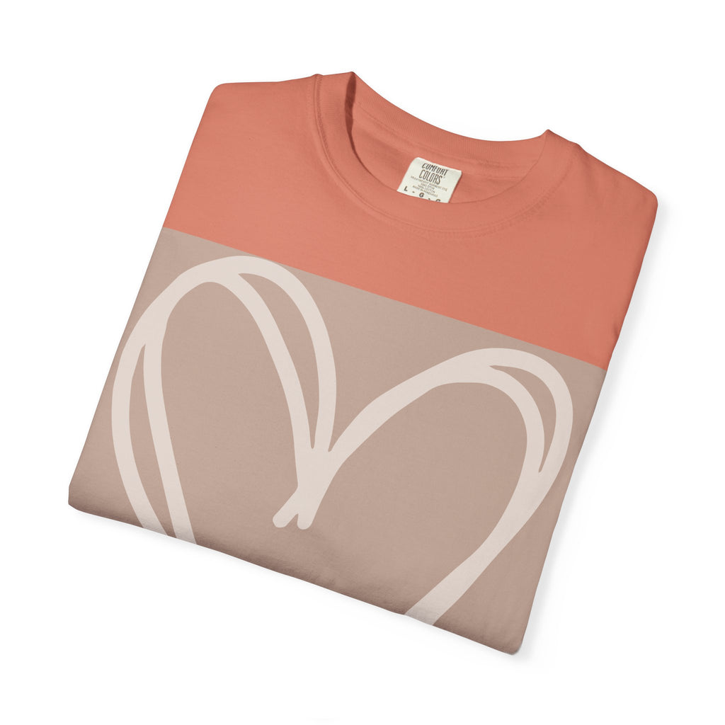 Hand-drawn Heart Tee | Heart Graphic T-Shirt, Minimal Neutral Design