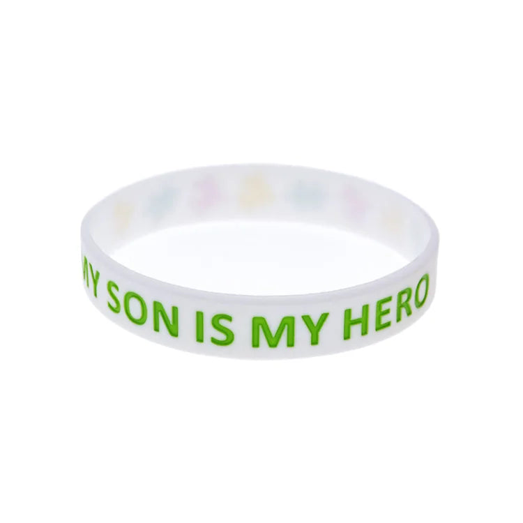 1 PC My Son is My Hero Silicone Rubber Bracelet with Autism Puzzle