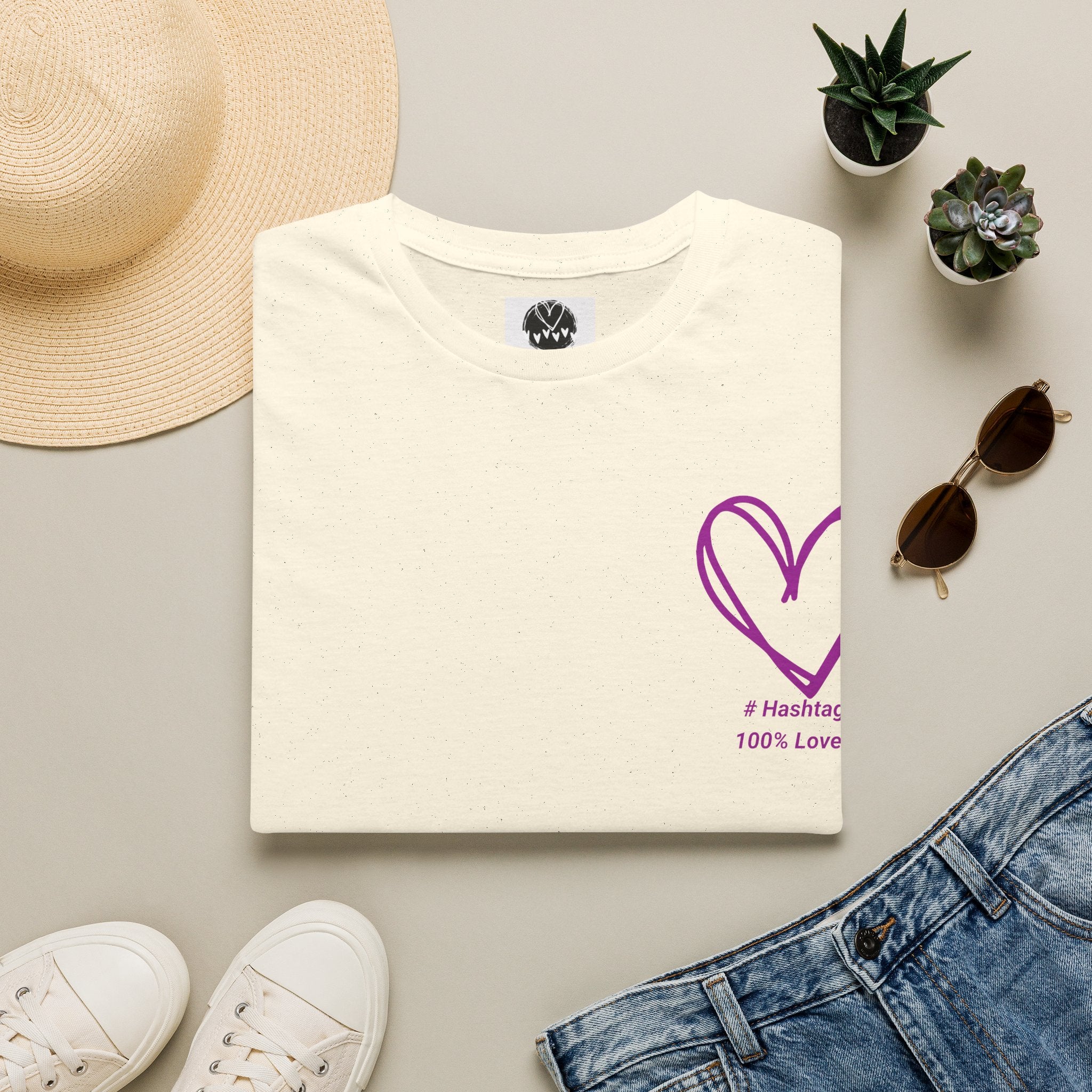 Purple Heart Tee | 100% Love Chest Design | Heart2Heart