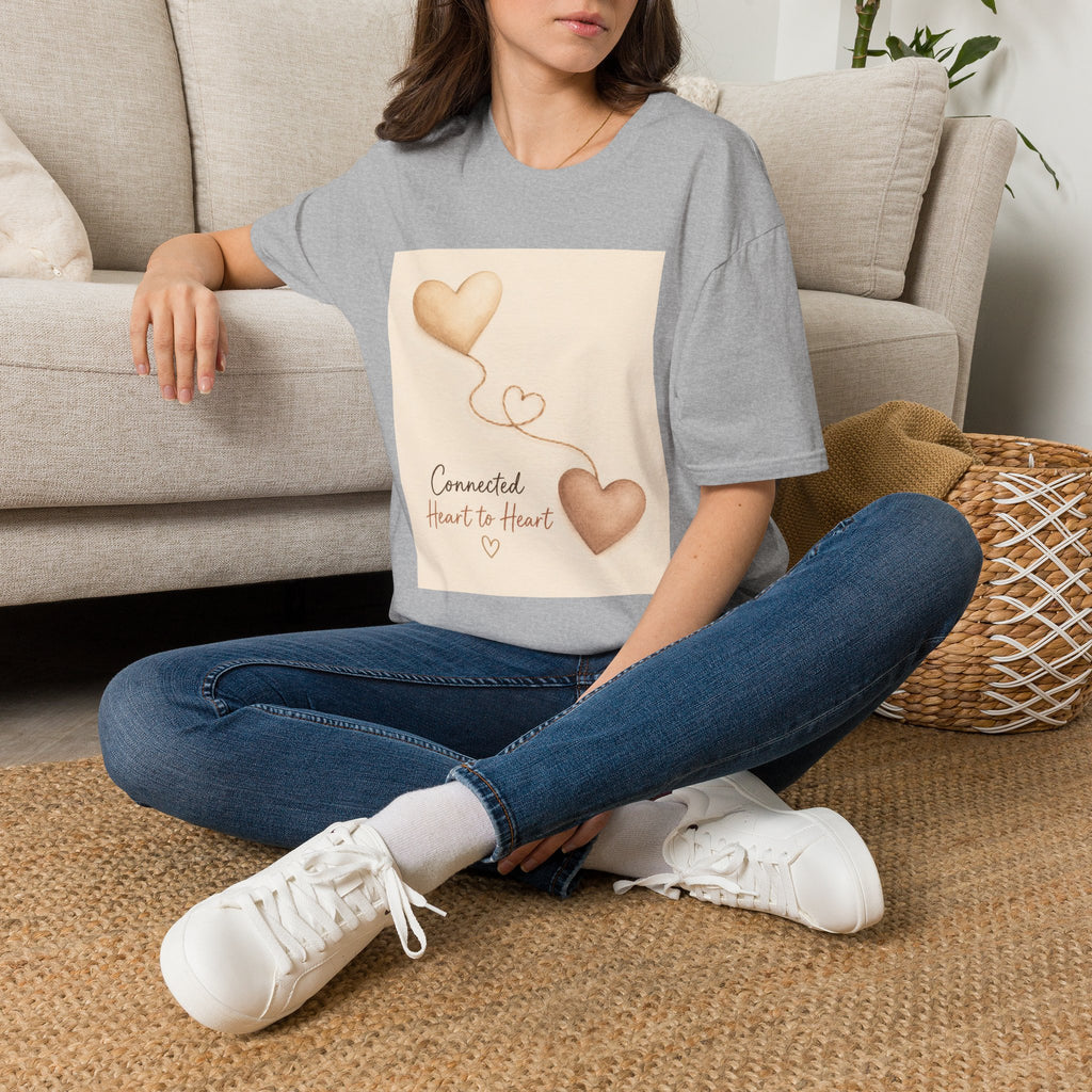 Connected Hearts heart design T-Shirt | love balloon illustration