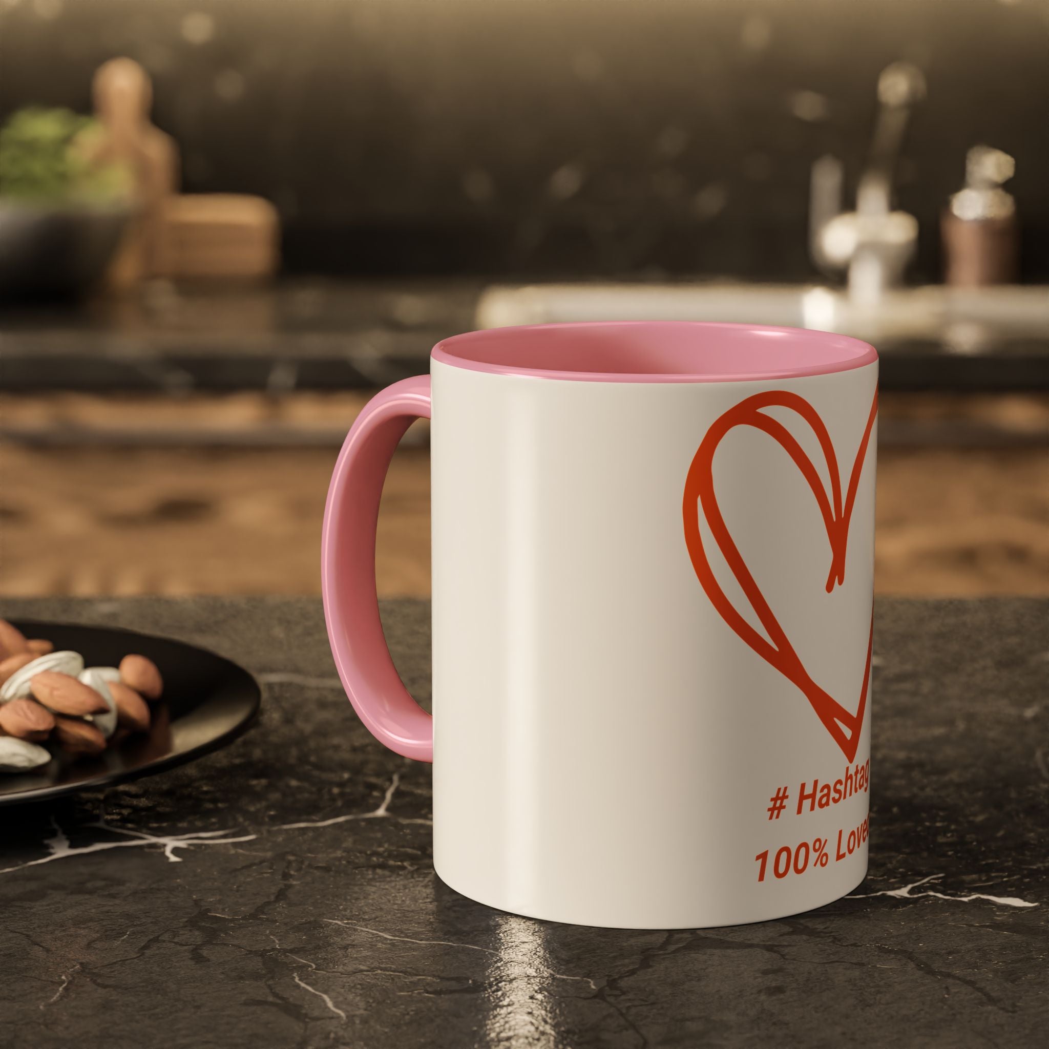 "Warm Your Soul" Ceramic Mug — Orange Heart Accent (11oz & 15oz)