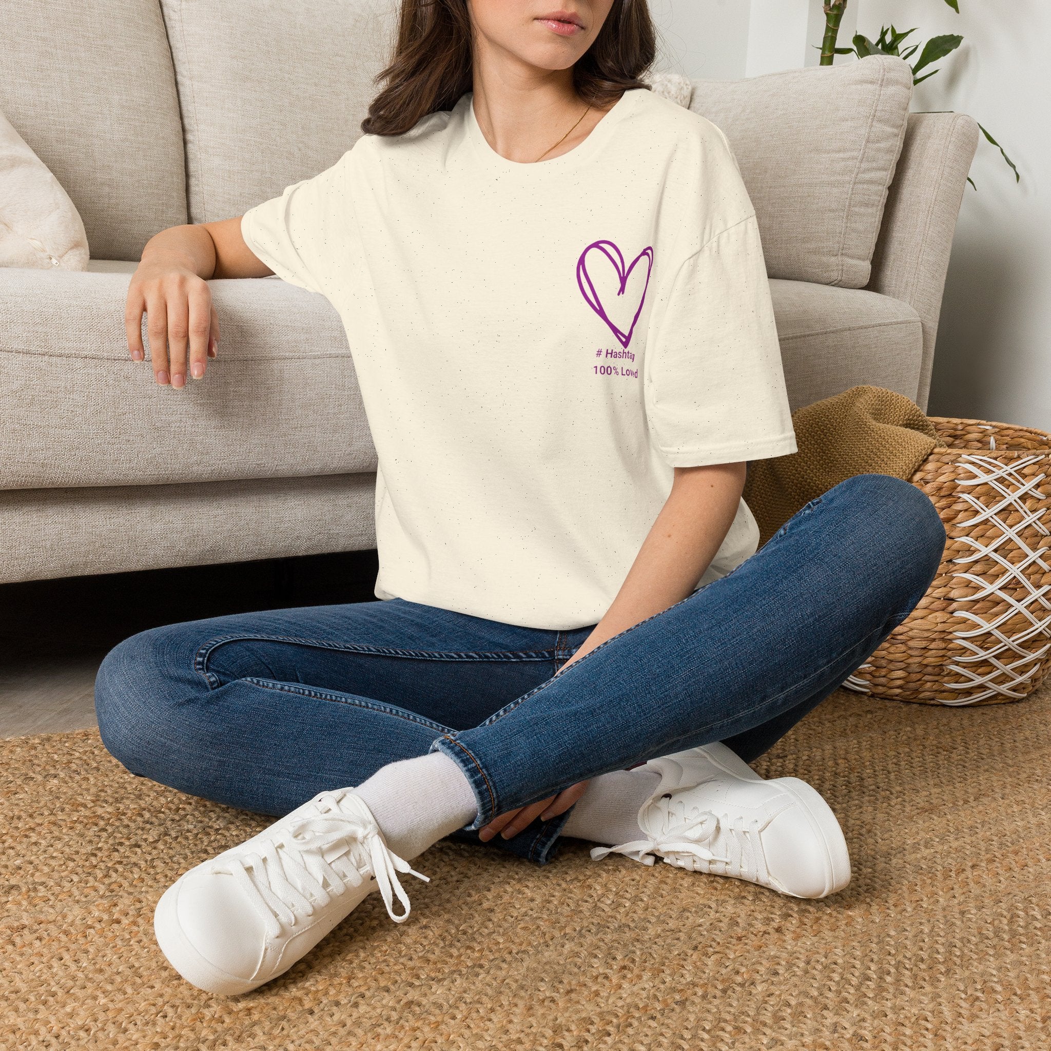 Purple Heart Tee | 100% Love Chest Design | Heart2Heart