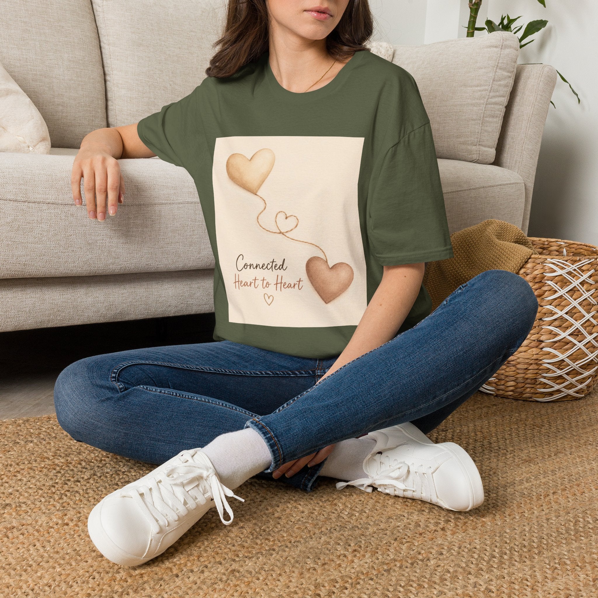 Connected Hearts heart design T-Shirt | love balloon illustration