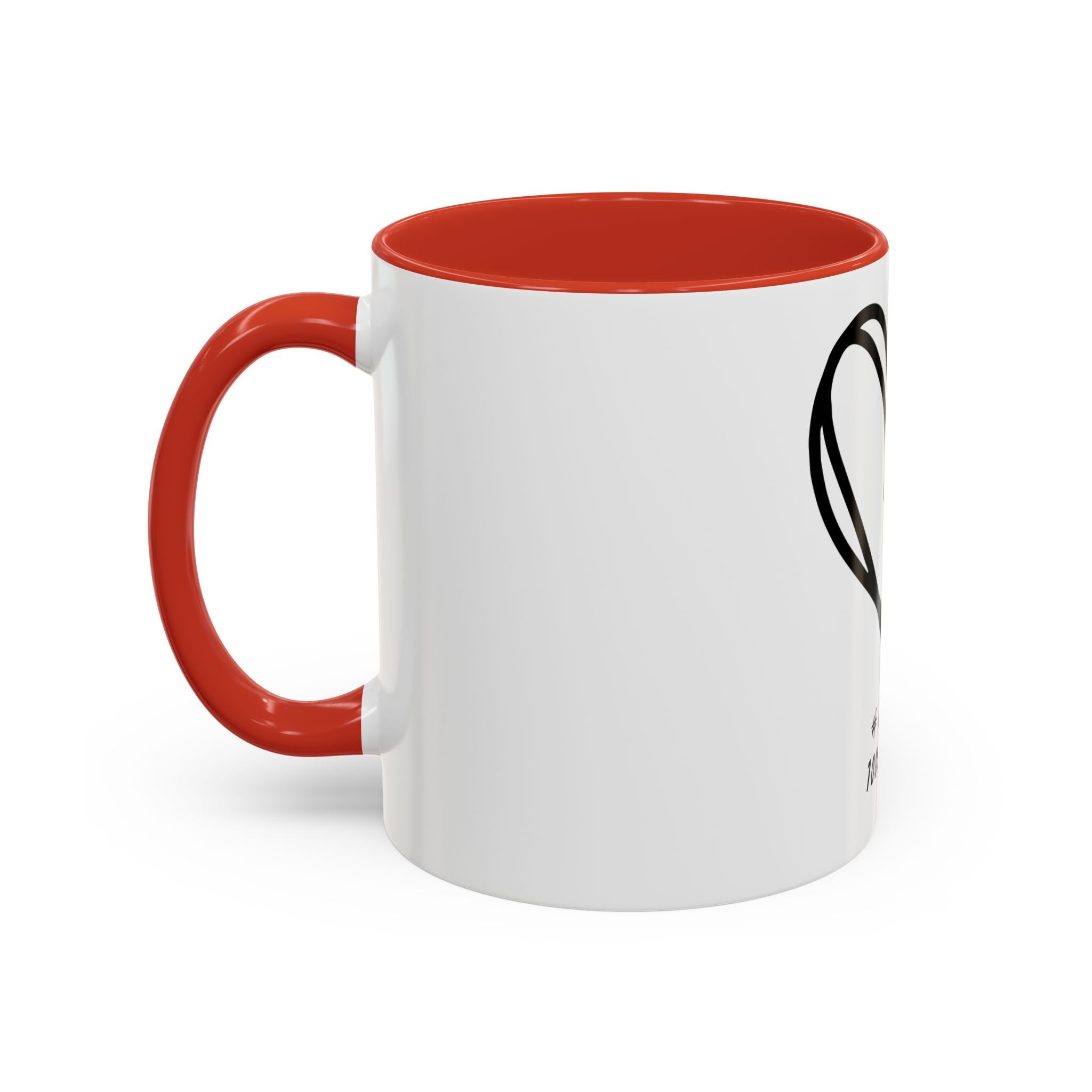 "Pure Love" Ceramic Mug — Black Sketch Heart (11oz & 15oz)