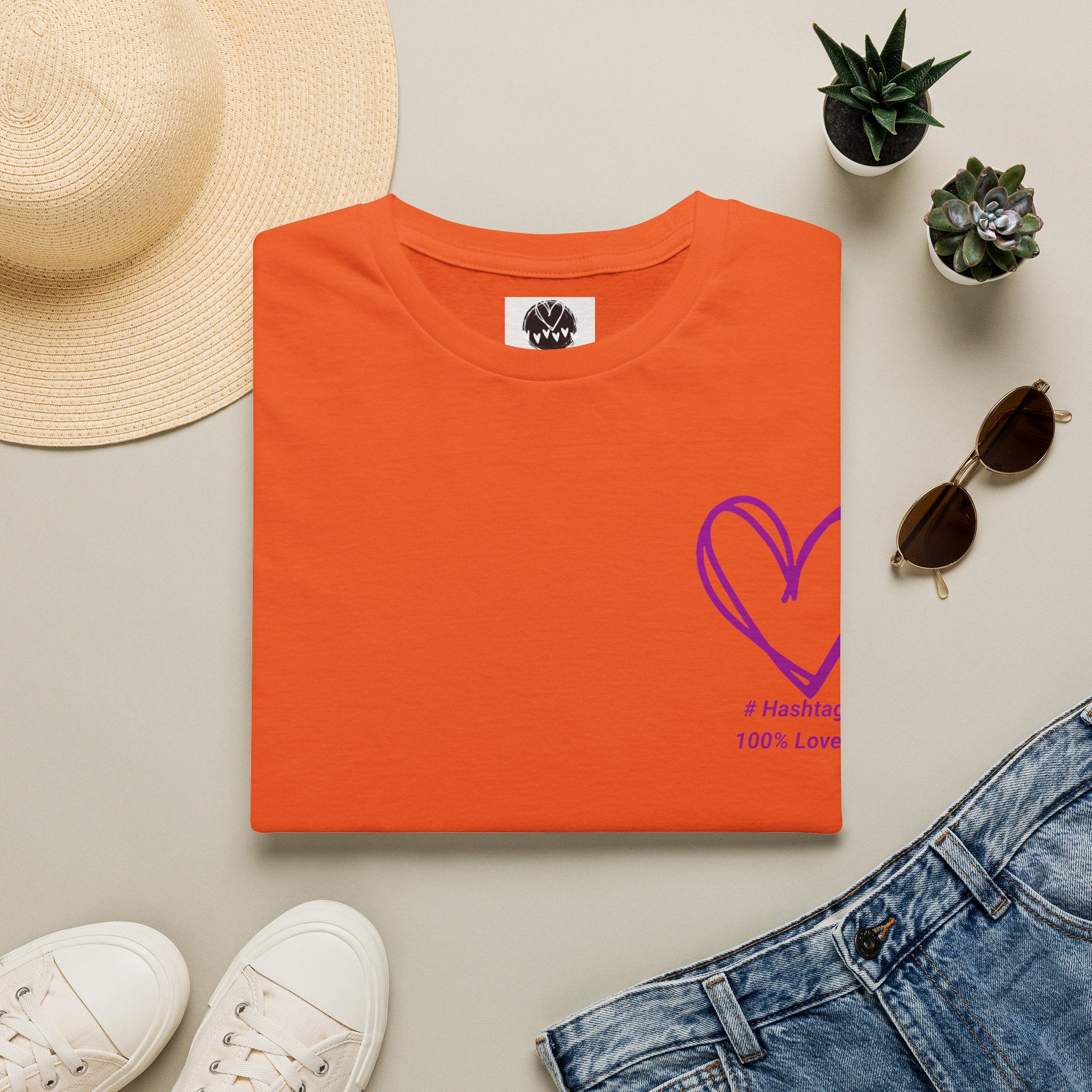 Purple Heart Tee | 100% Love Chest Design | Heart2Heart