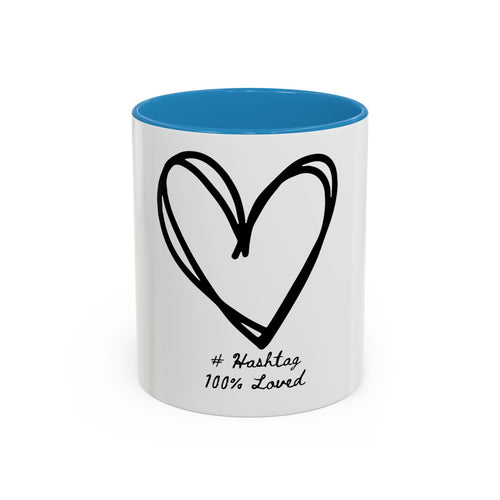 "Pure Love" Ceramic Mug — Black Sketch Heart (11oz & 15oz)