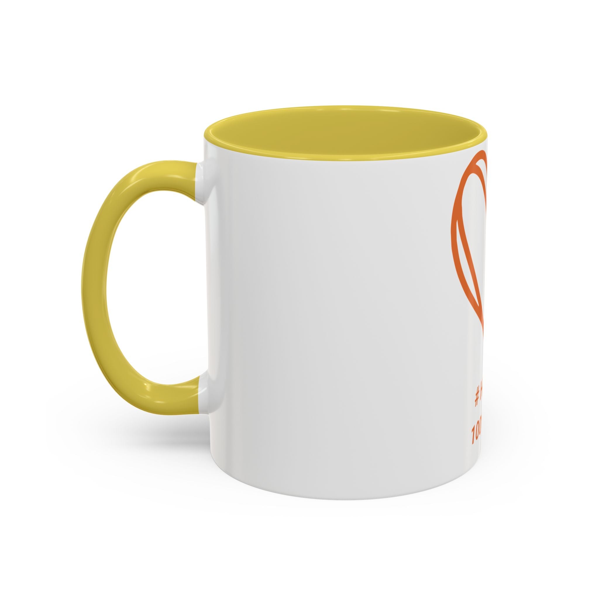 "Warm Your Soul" Ceramic Mug — Orange Heart Accent (11oz & 15oz)