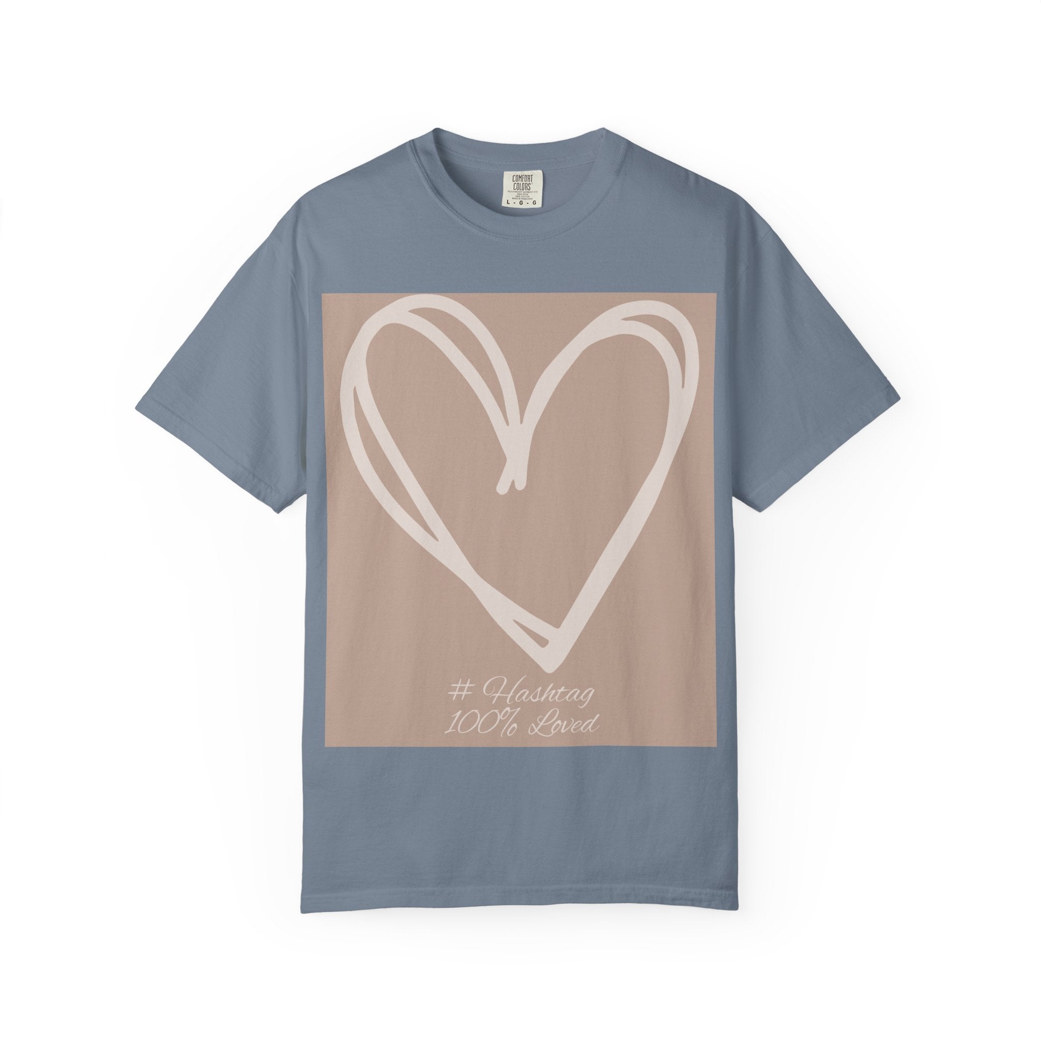 Hand-drawn Heart Tee | Heart Graphic T-Shirt, Minimal Neutral Design