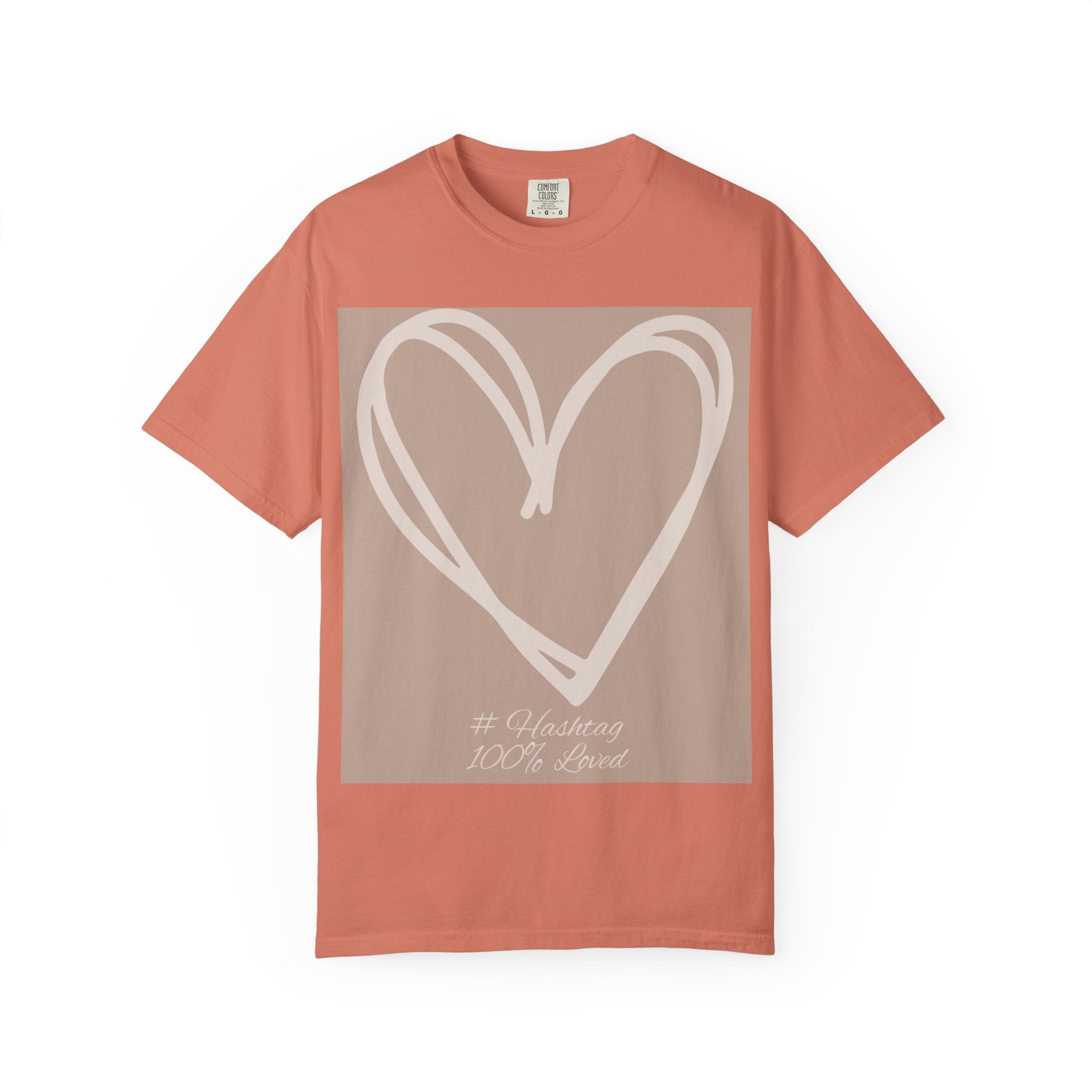 Hand-drawn Heart Tee | Heart Graphic T-Shirt, Minimal Neutral Design