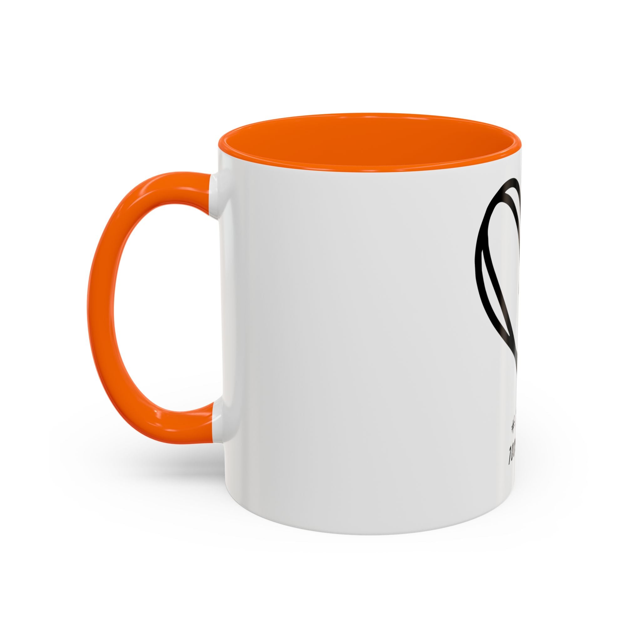 "Pure Love" Ceramic Mug — Black Sketch Heart (11oz & 15oz)