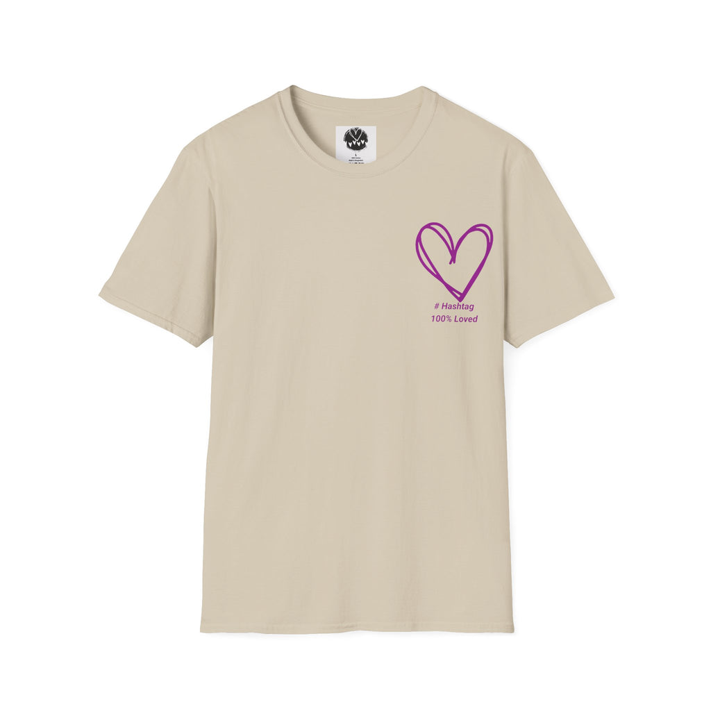 Purple Heart Tee | 100% Love Chest Design | Heart2Heart