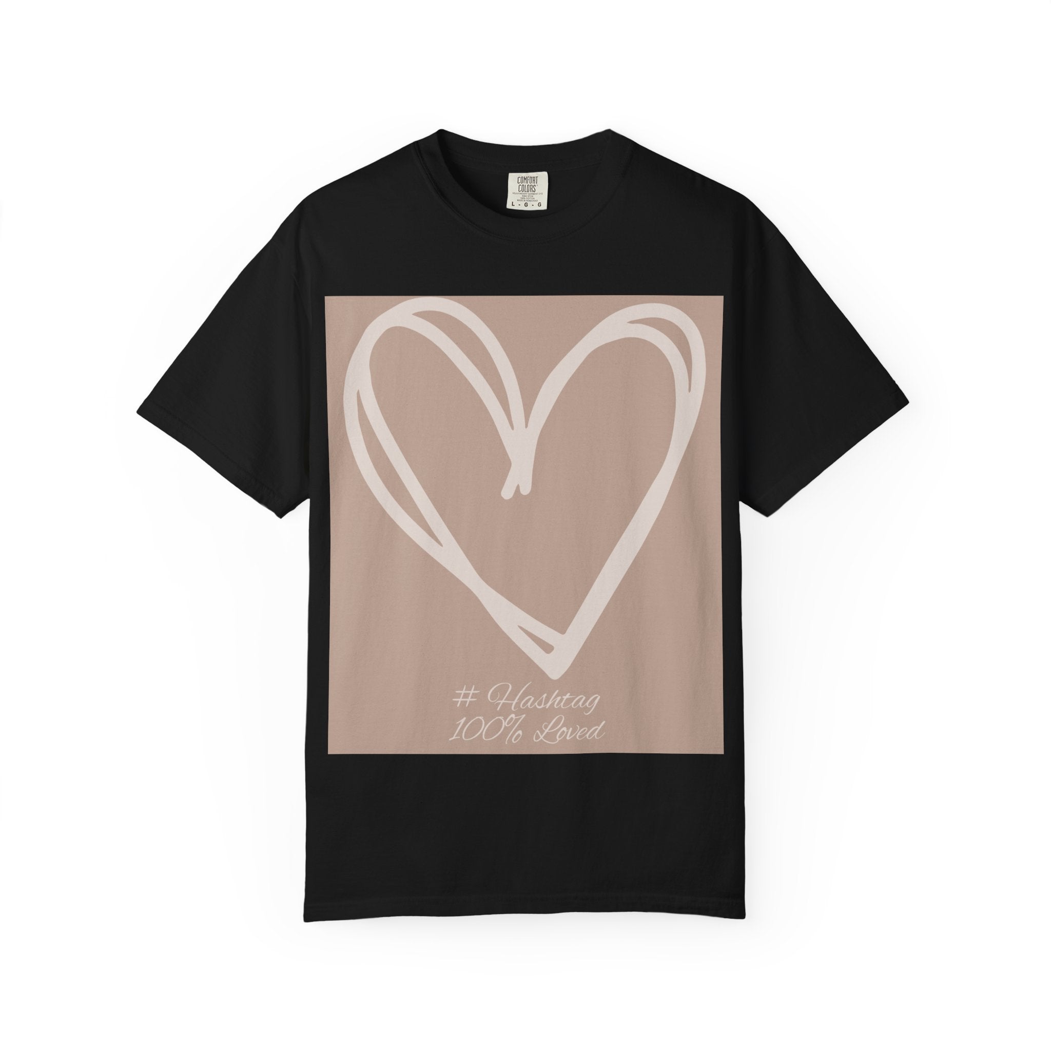 Hand-drawn Heart Tee | Heart Graphic T-Shirt, Minimal Neutral Design