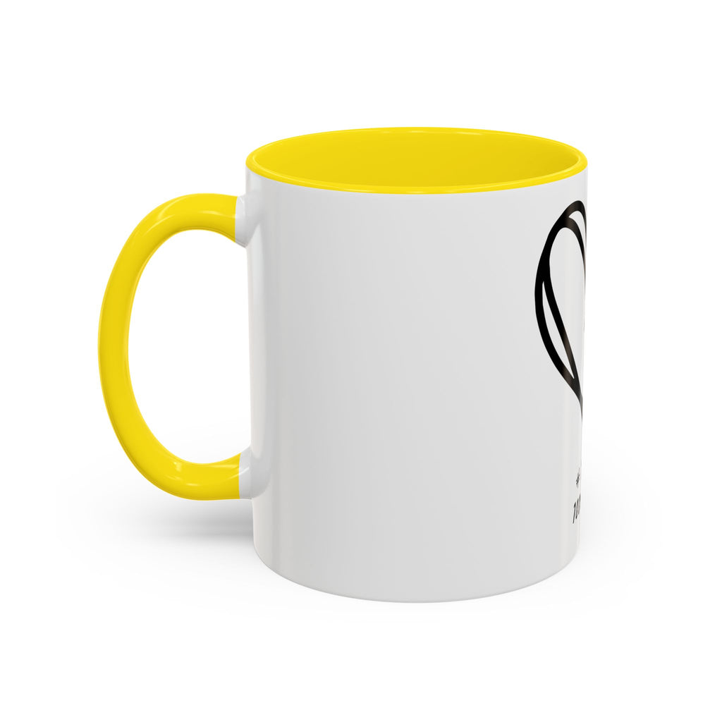 "Pure Love" Ceramic Mug — Black Sketch Heart (11oz & 15oz)