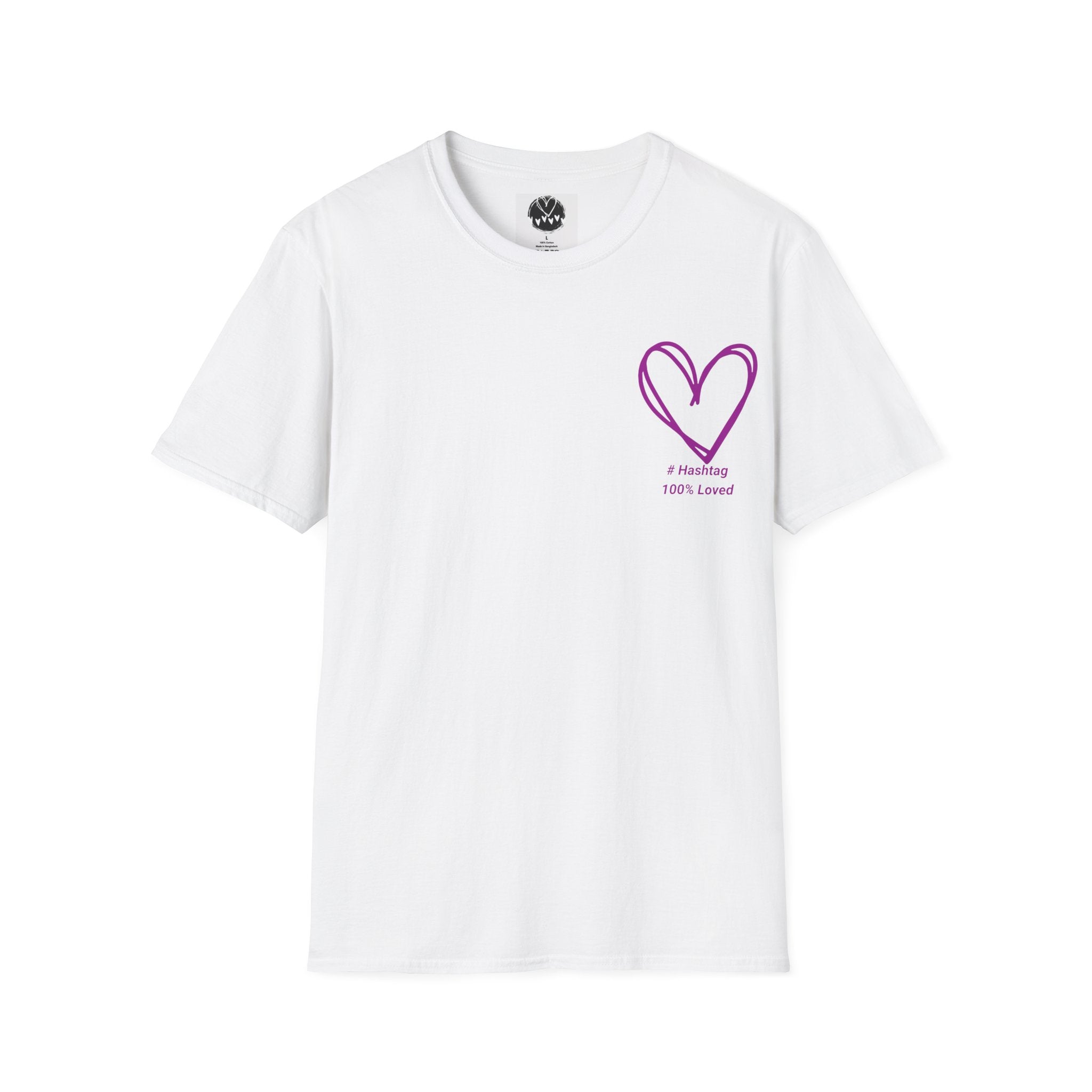 Purple Heart Tee | 100% Love Chest Design | Heart2Heart