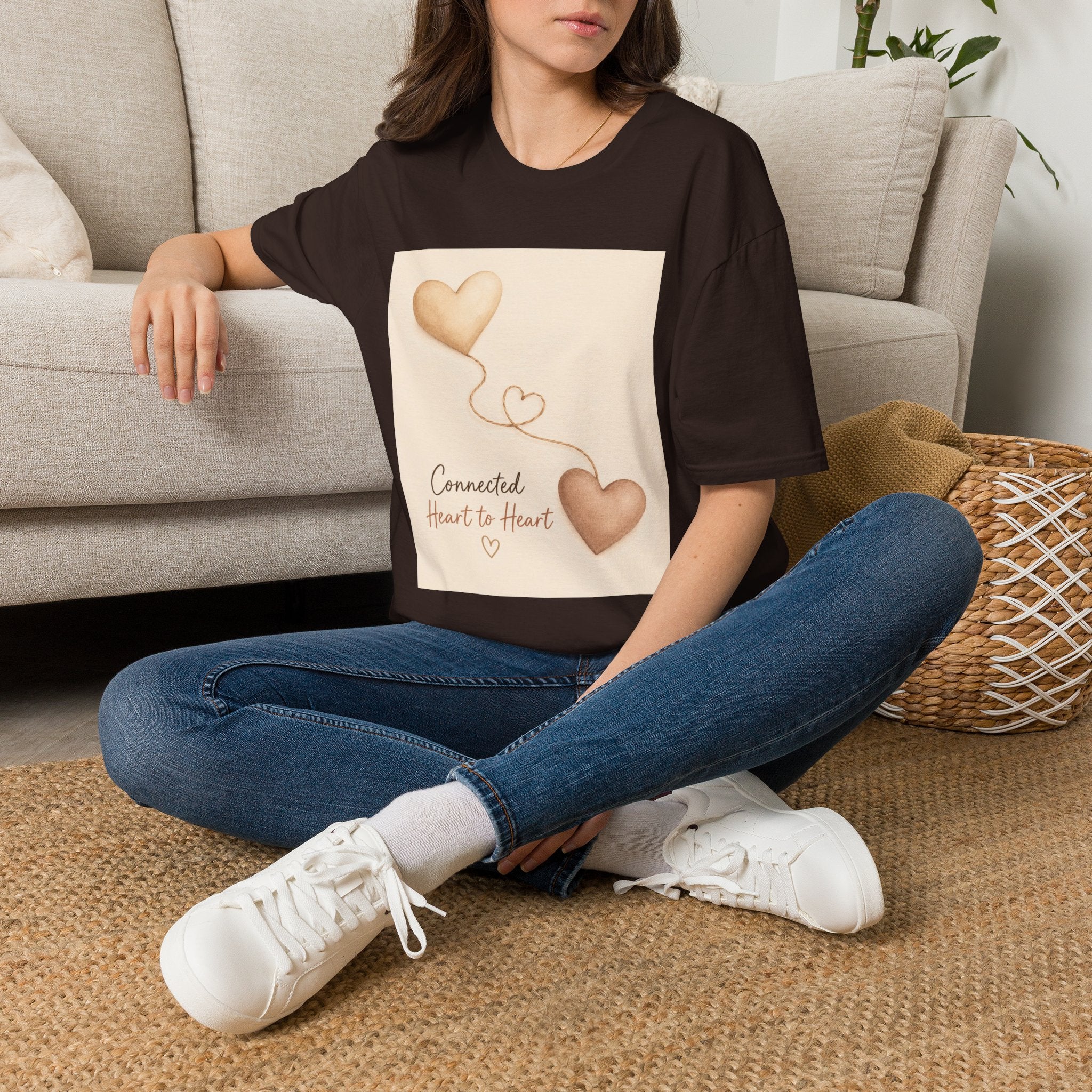 Connected Hearts heart design T-Shirt | love balloon illustration