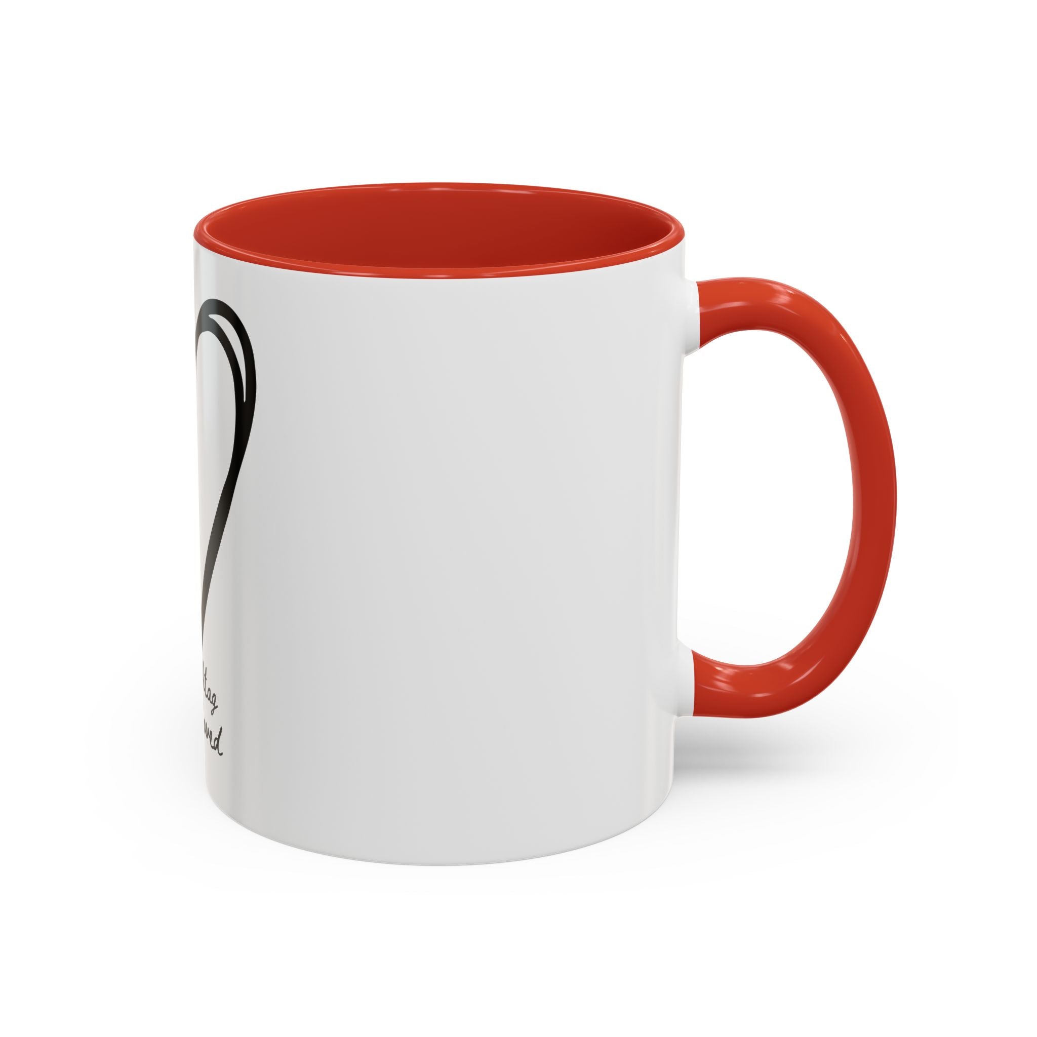 "Pure Love" Ceramic Mug — Black Sketch Heart (11oz & 15oz)
