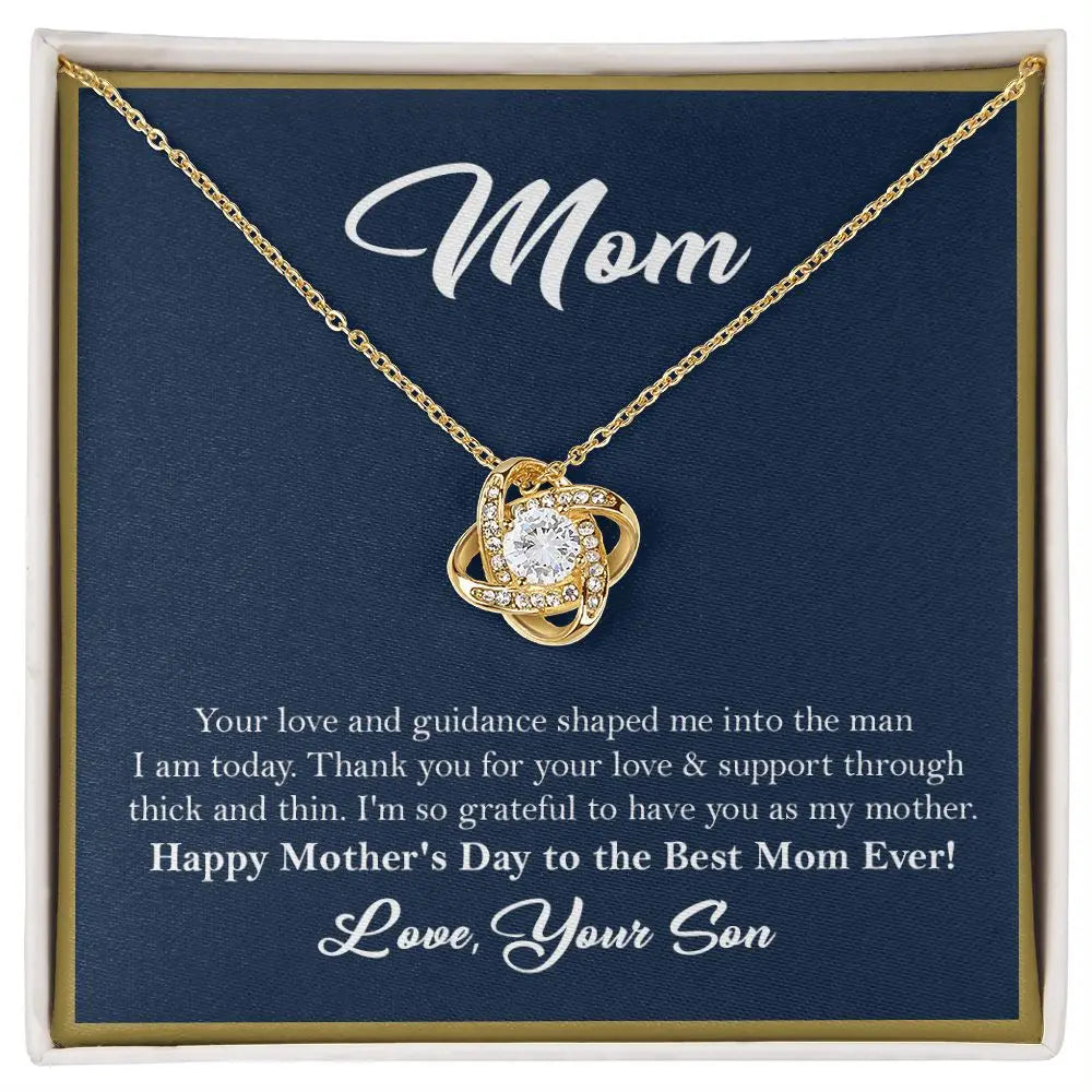 To My Mom Necklace Gift From Son Women Girl Christmas Birthday Mother Fashion Jewelry Love Knot Necklace 2024 Dropshipping